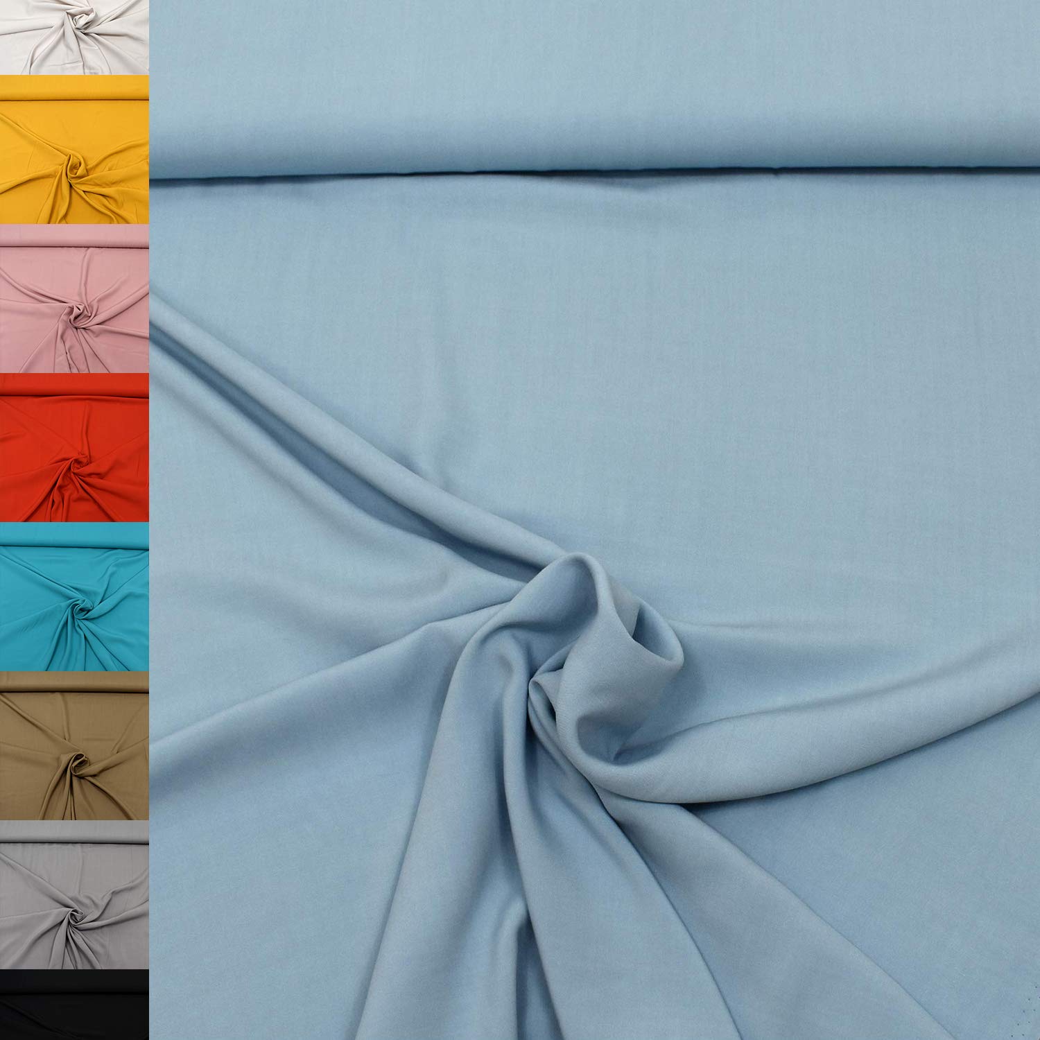 MAGAM-Stoffe Andrea Viskosestoff 100% Viskose uni Oeko-Tex Meterware 50cm (18. Lachs)