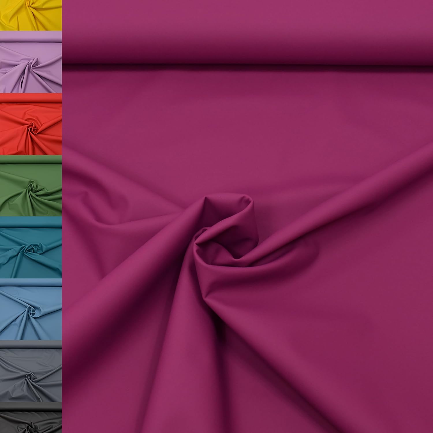 MAGAM-Stoffe Heike Regen Regenbekleidung-Stoff uni Meterware 50cm (03. Fuchsia pink)