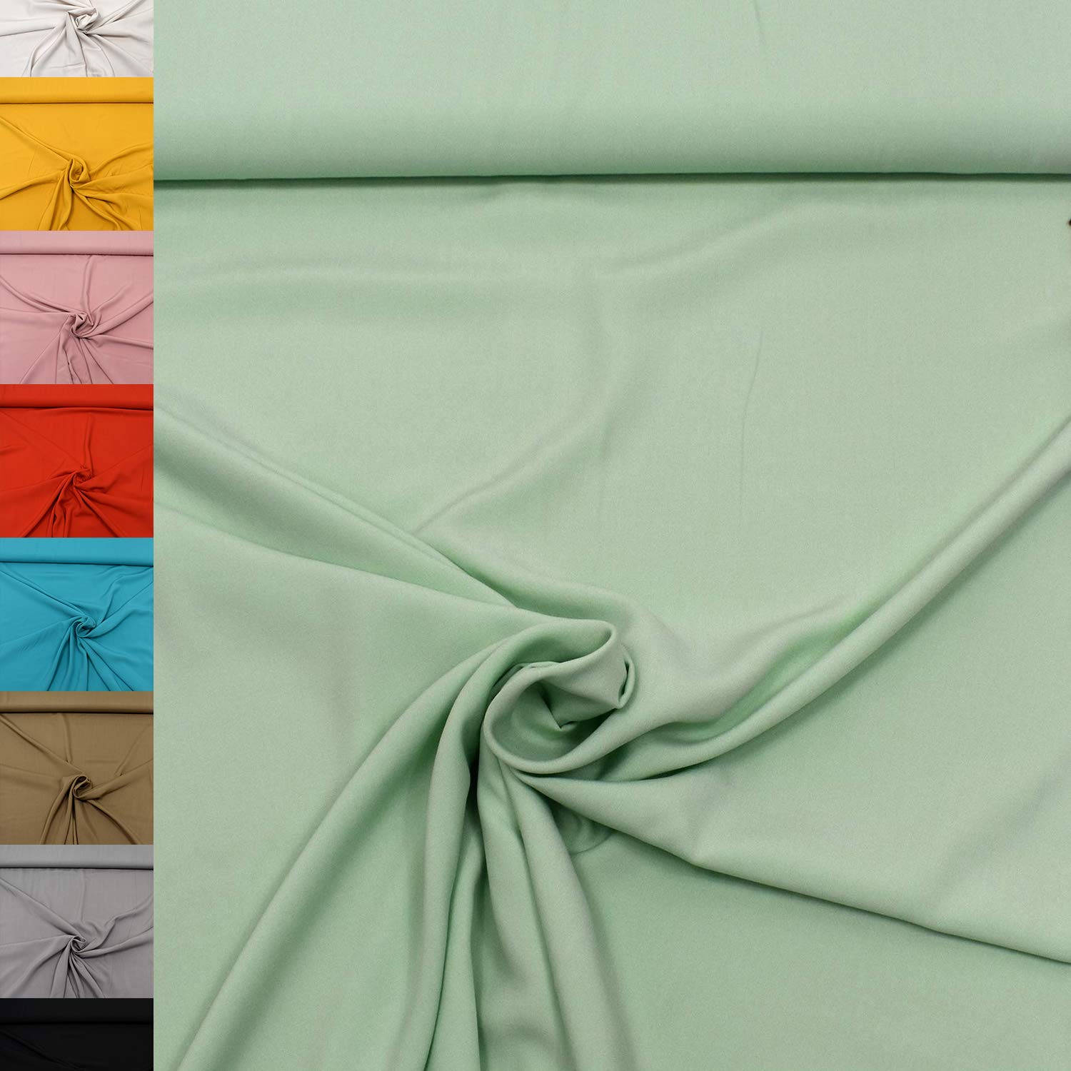 MAGAM-Stoffe Andrea Viskosestoff 100% Viskose uni Oeko-Tex Meterware 50cm (18. Lachs)