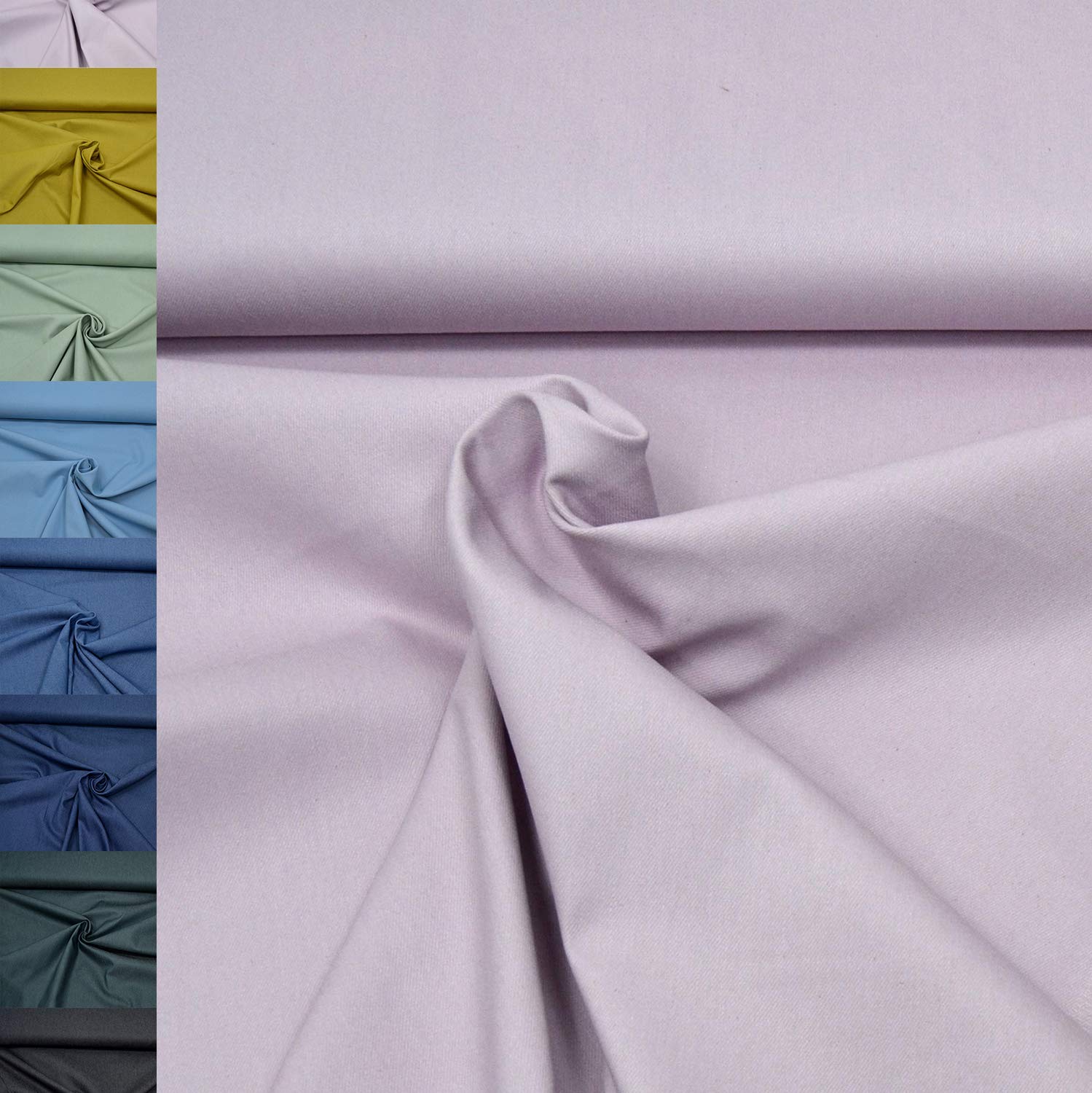 MAGAM-Stoffe Henri fester Jeansstoff uni Denim OEKO-TEX Meterware 50cm (13. Grau)