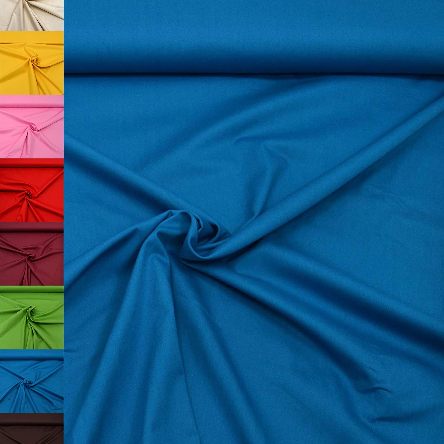 MAGAM-Stoffe Sophie Baumwollstoff Uni 100% Baumwolle Oeko-Tex Meterware 50cm (11. Rosenholz)