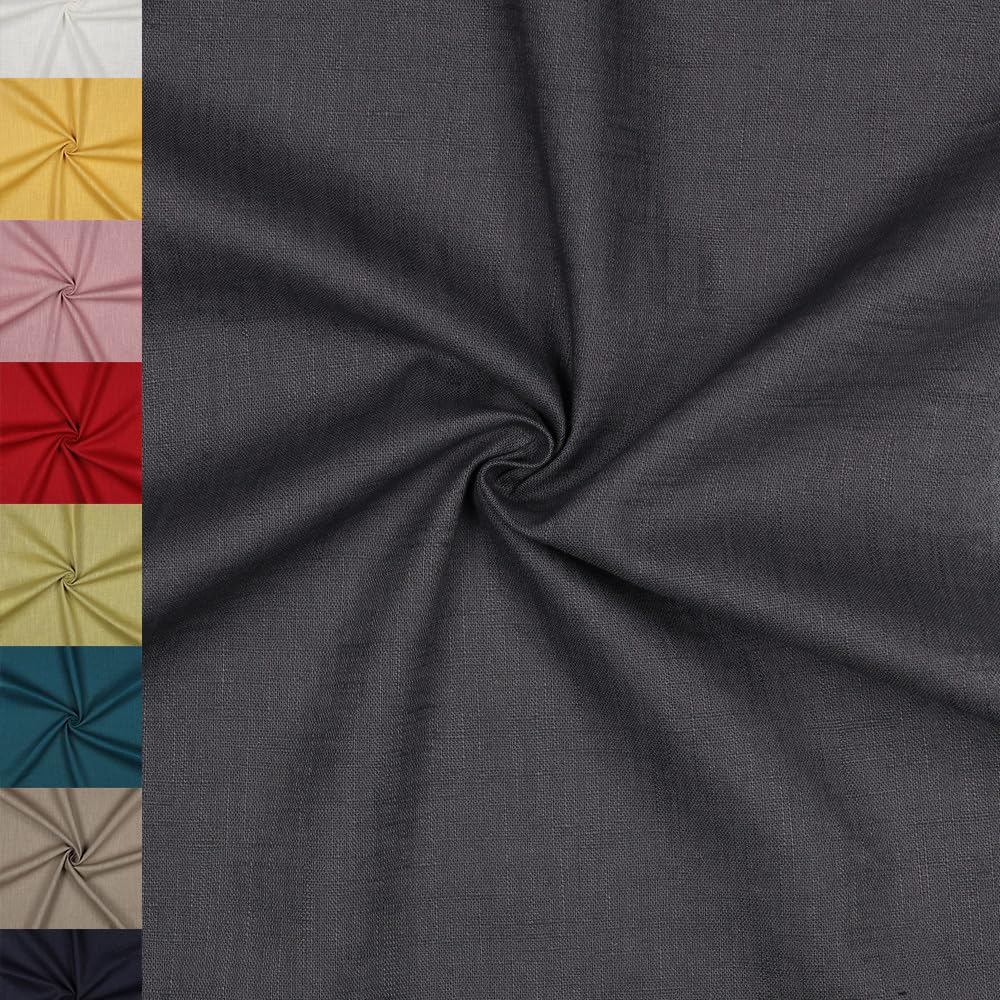 MAGAM-Stoffe Julia 100% Leinen Stoff uni Oeko-Tex Meterware 50cm (14. Helles beige)