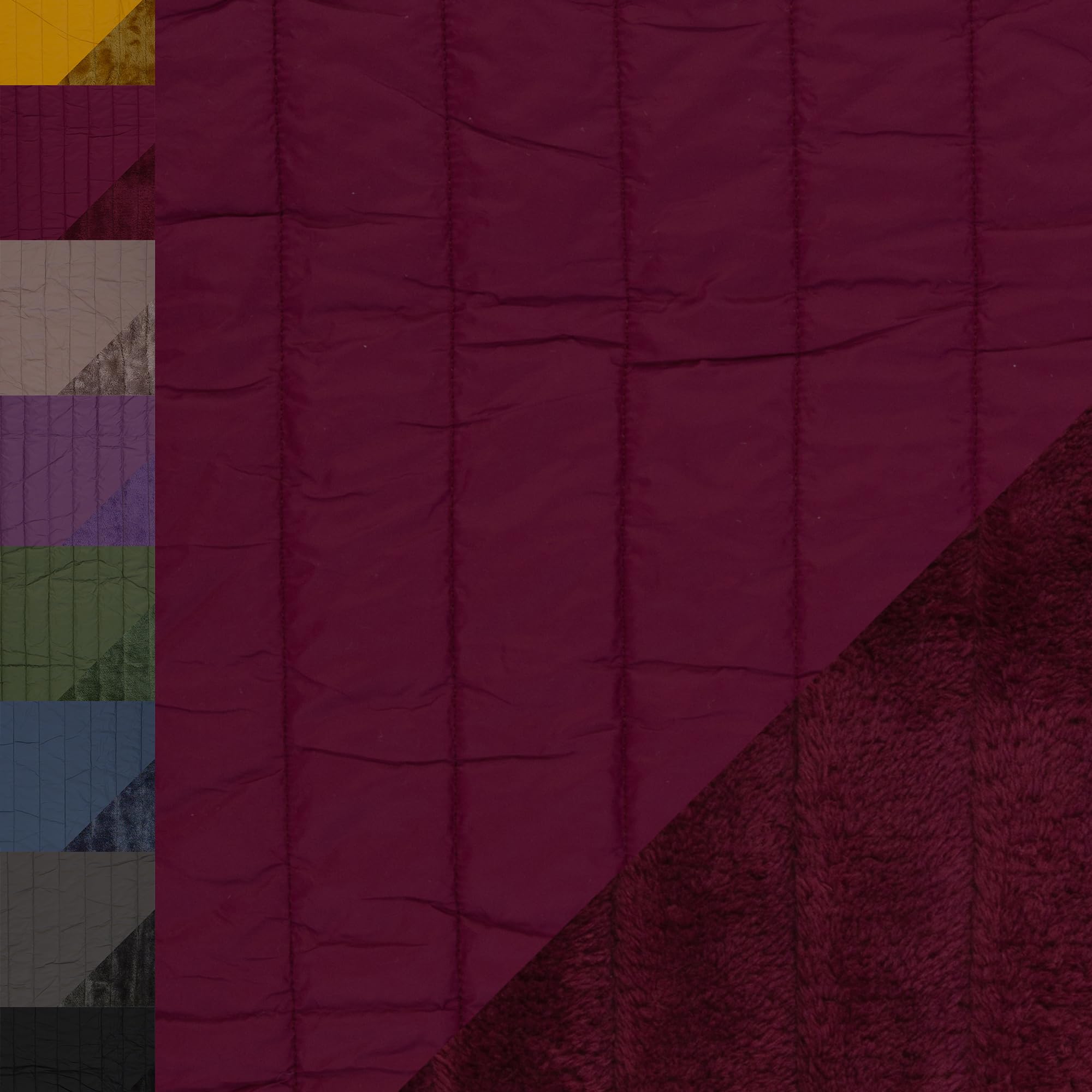 MAGAM-Stoffe Stepper warmer weicher Steppstoff mit Plüsch Meterware ab 50cm (01. Ocker gelb)