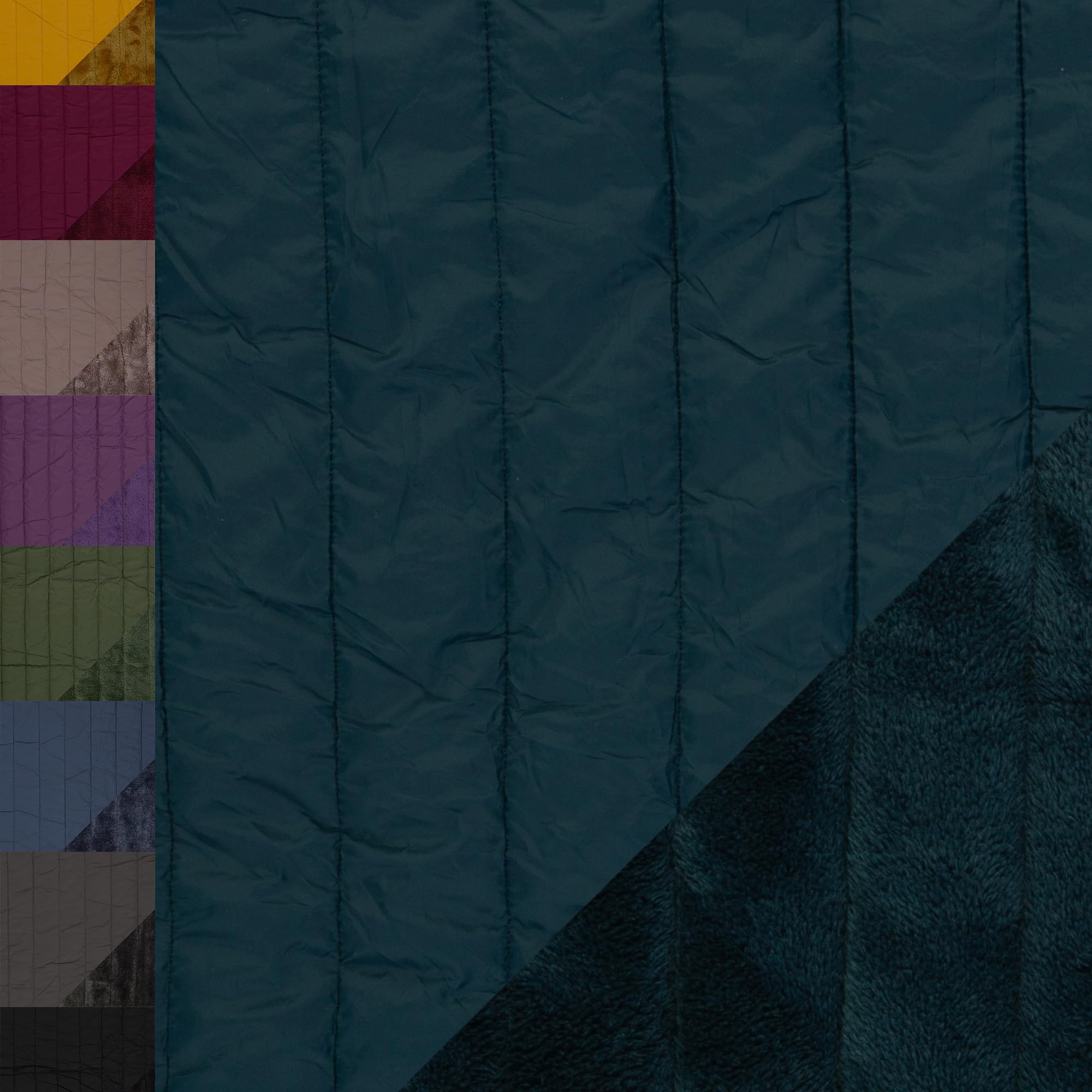 MAGAM-Stoffe Stepper warmer weicher Steppstoff mit Plüsch Meterware ab 50cm (01. Ocker gelb)