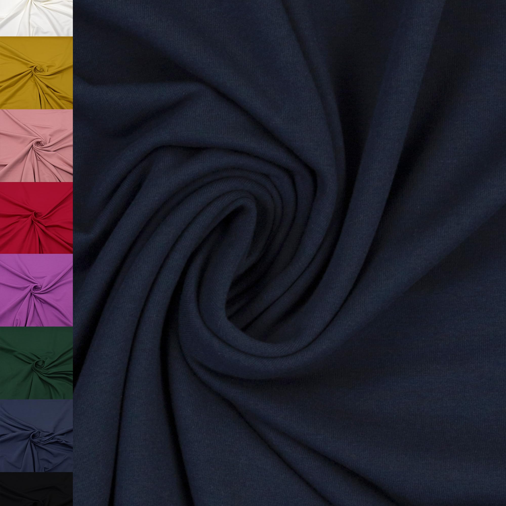 MAGAM-Stoffe Finn Jersey Stoff uni Oeko-Tex Meterware 50cm (29. Dunkelgrau)