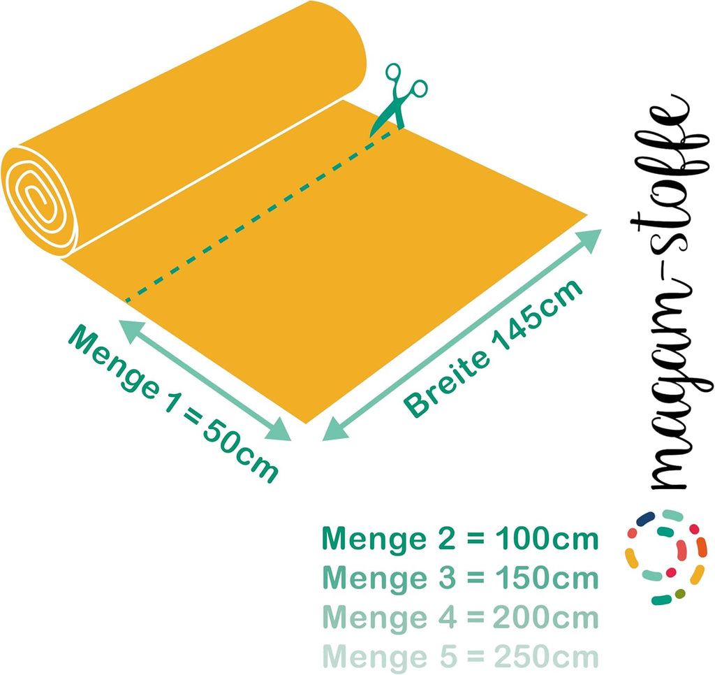 MAGAM-Stoffe Charlotte Blumen Jersey Stoff Kleider Kinder OEKO-TEX Meterware ab 50cm (Weiß)