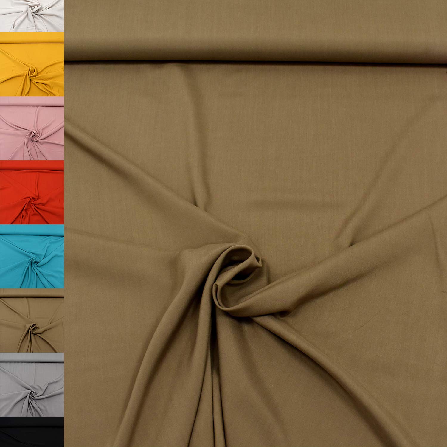 MAGAM-Stoffe Andrea Viskosestoff 100% Viskose uni Oeko-Tex Meterware 50cm (18. Lachs)