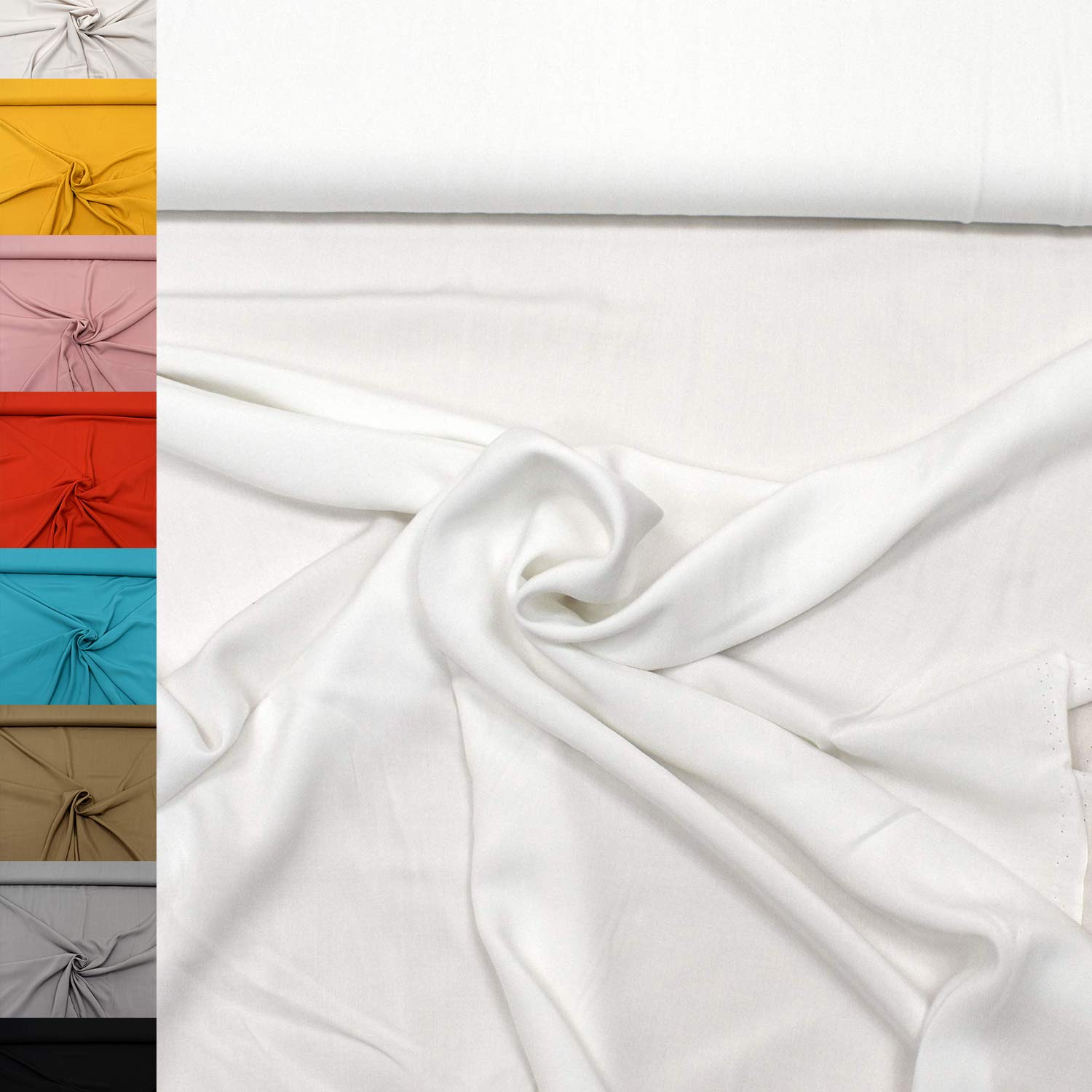 MAGAM-Stoffe Andrea Viskosestoff 100% Viskose uni Oeko-Tex Meterware 50cm (18. Lachs)