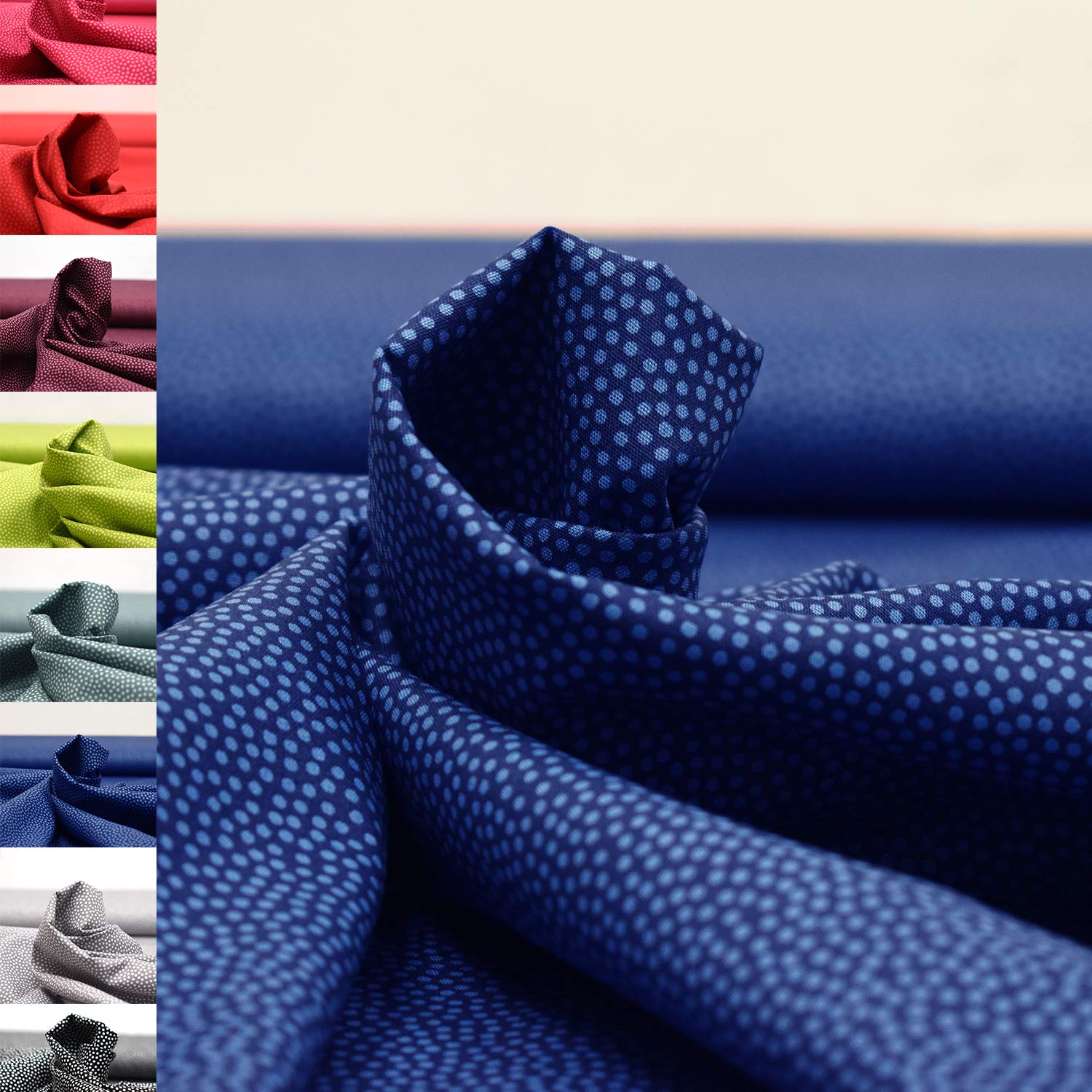 MAGAM-Stoffe Keno Tupfen Baumwollstoff Oeko-Tex Meterware 50cm (02. Orange)