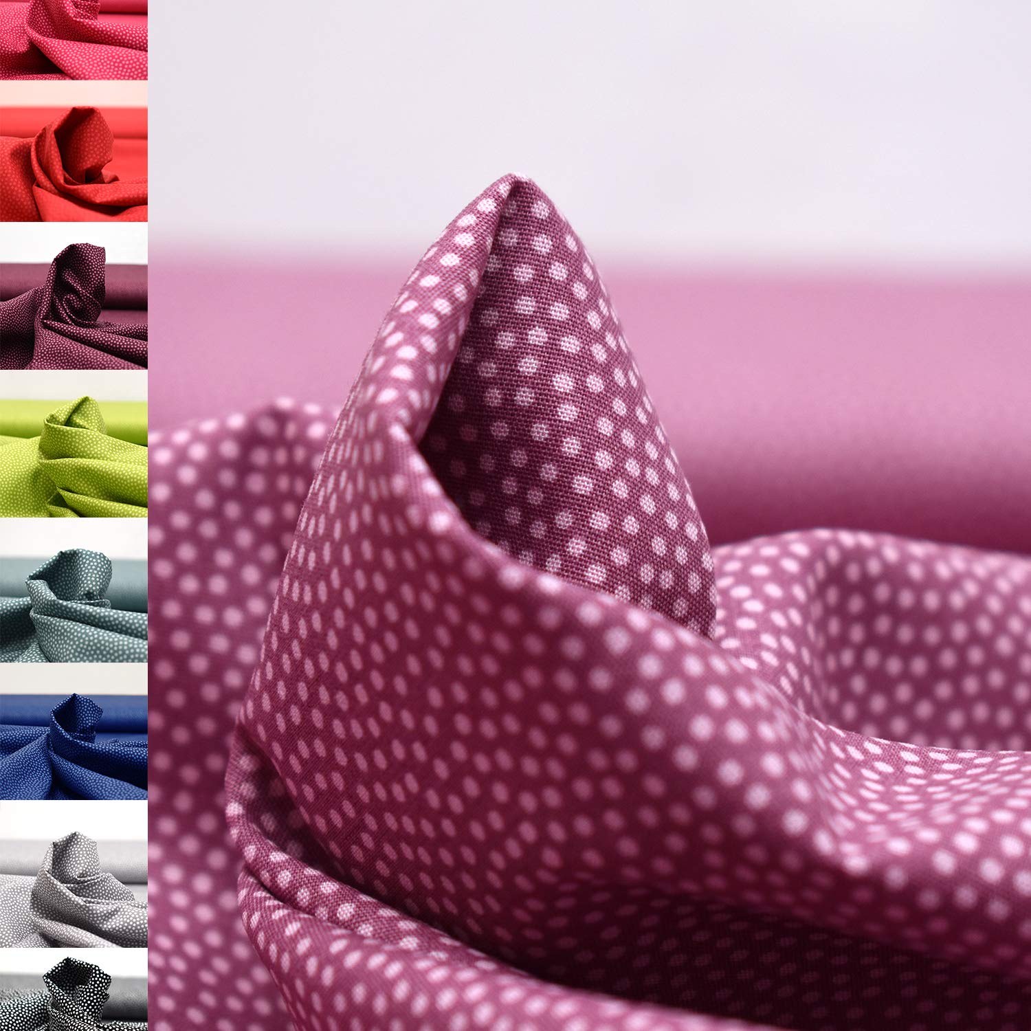 MAGAM-Stoffe Keno Tupfen Baumwollstoff Oeko-Tex Meterware 50cm (02. Orange)