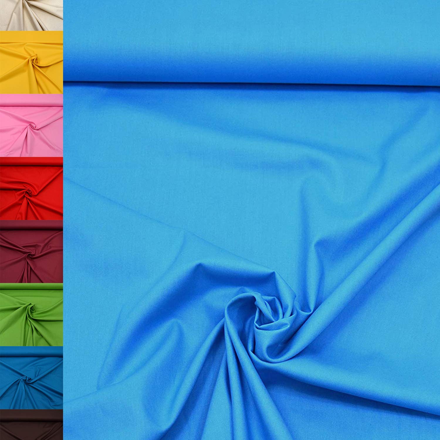 MAGAM-Stoffe Sophie Baumwollstoff Uni 100% Baumwolle Oeko-Tex Meterware 50cm (11. Rosenholz)