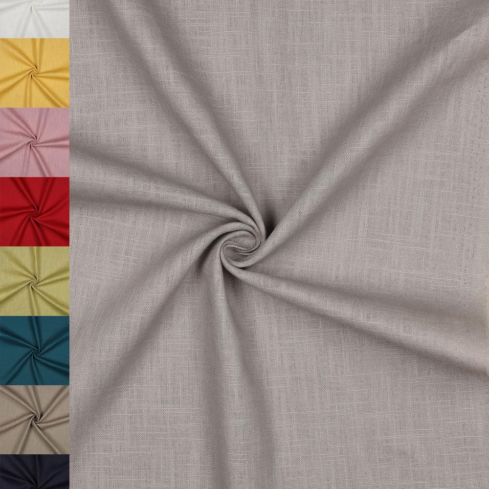 MAGAM-Stoffe Julia 100% Leinen Stoff uni Oeko-Tex Meterware 50cm (14. Helles beige)