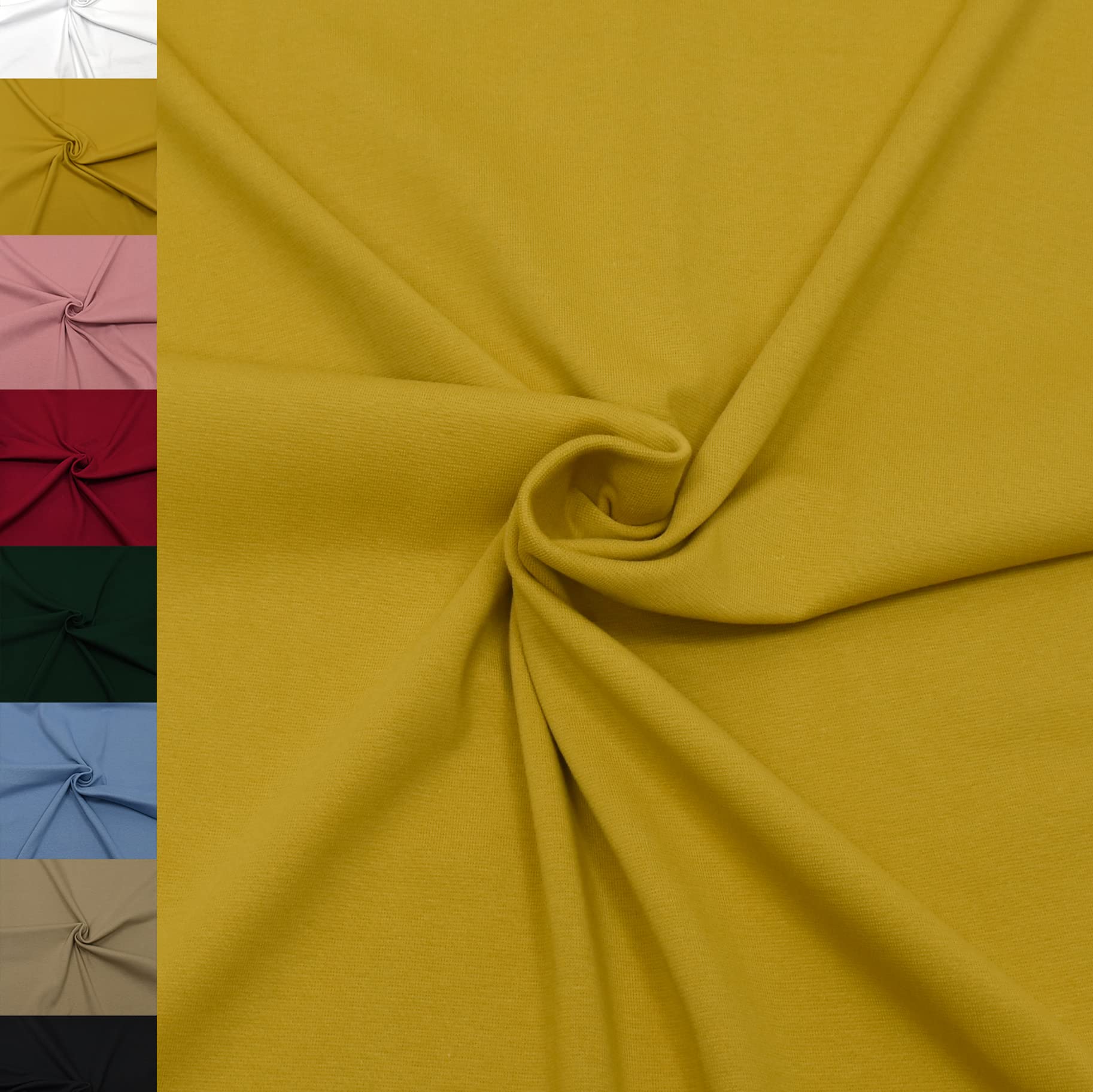 MAGAM-Stoffe Noah Bündchenstoff Feinstrick uni Oeko-Tex Meterware 50cm (18. Aqua türkis)