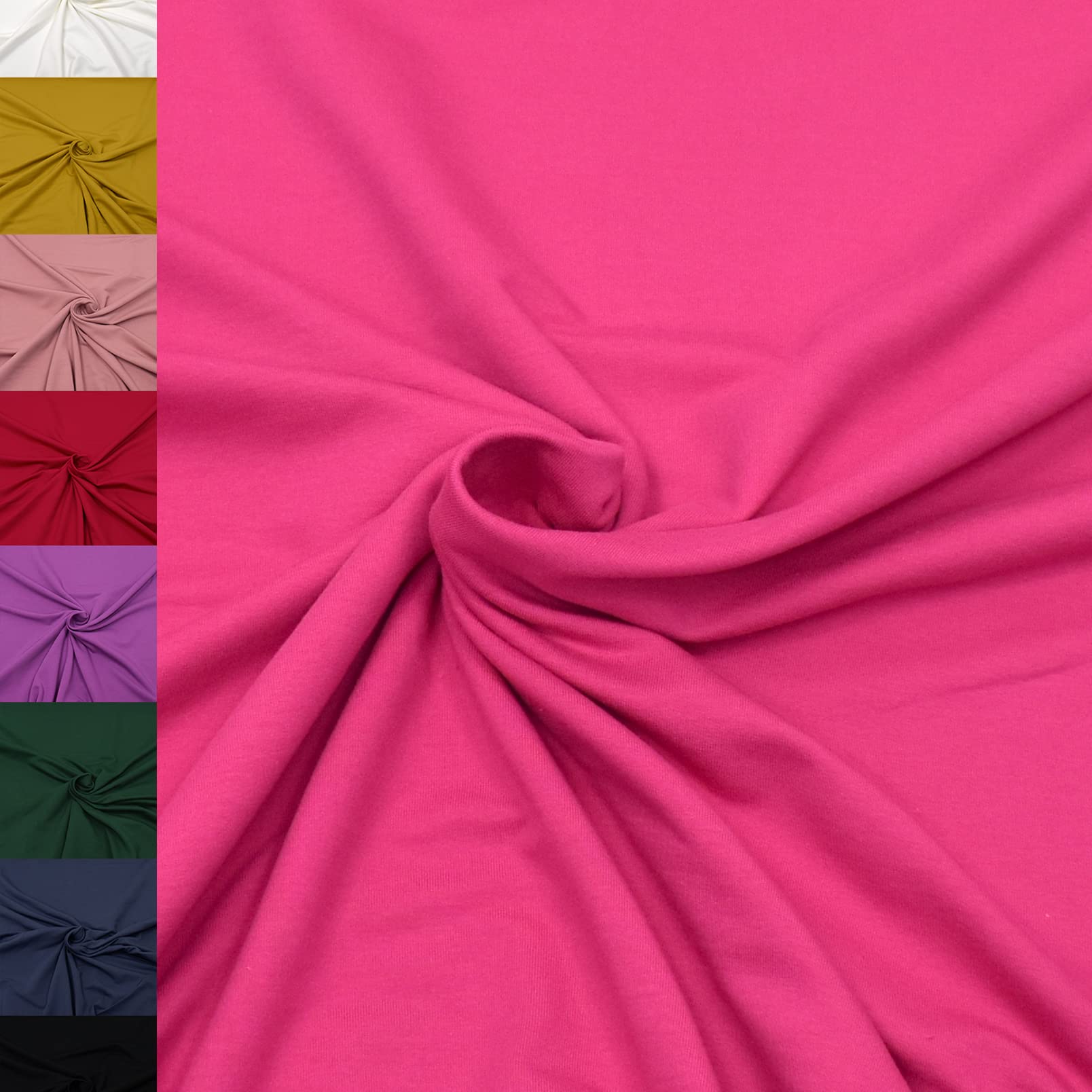 MAGAM-Stoffe Finn Jersey Stoff uni Oeko-Tex Meterware 50cm (29. Dunkelgrau)