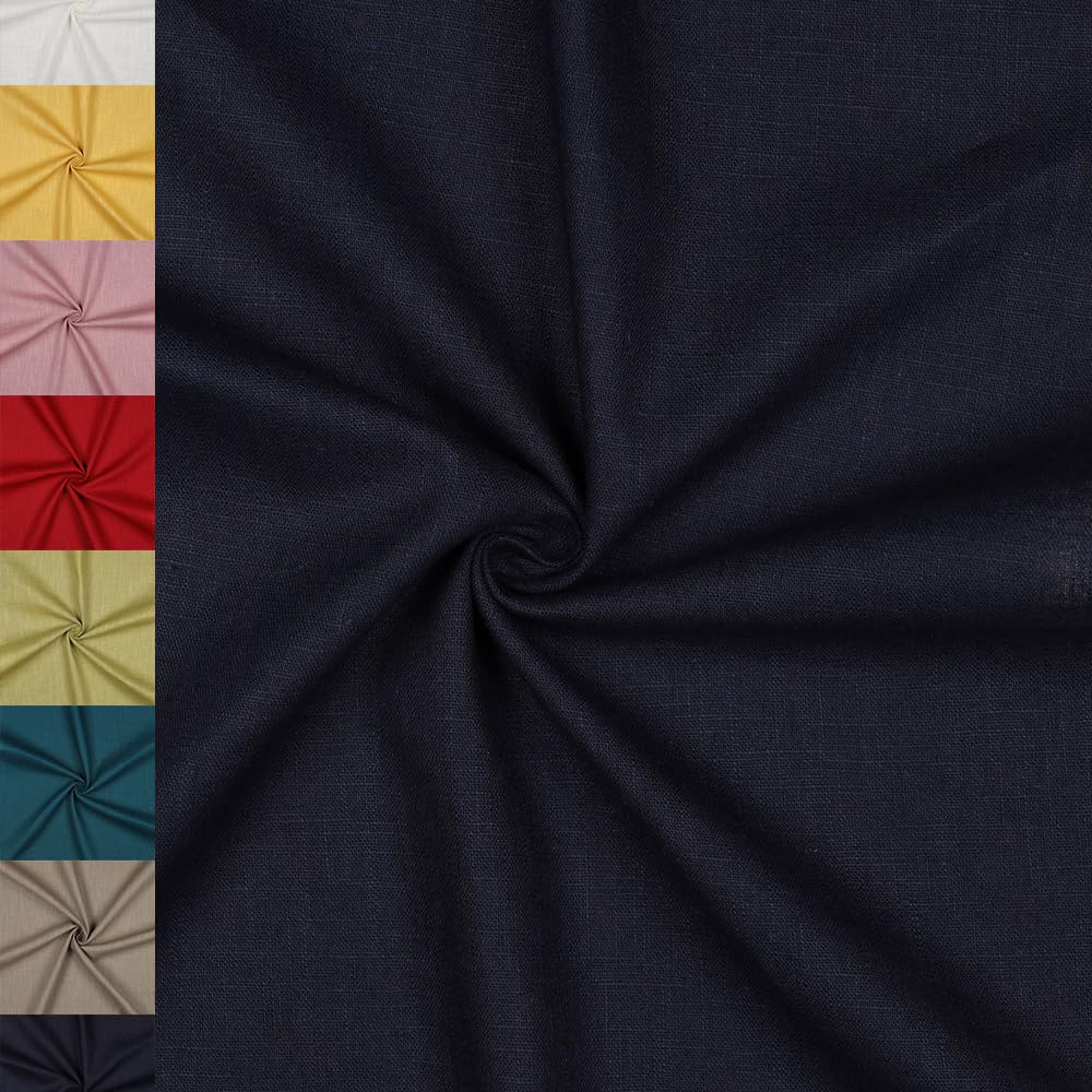 MAGAM-Stoffe Julia 100% Leinen Stoff uni Oeko-Tex Meterware 50cm (14. Helles beige)