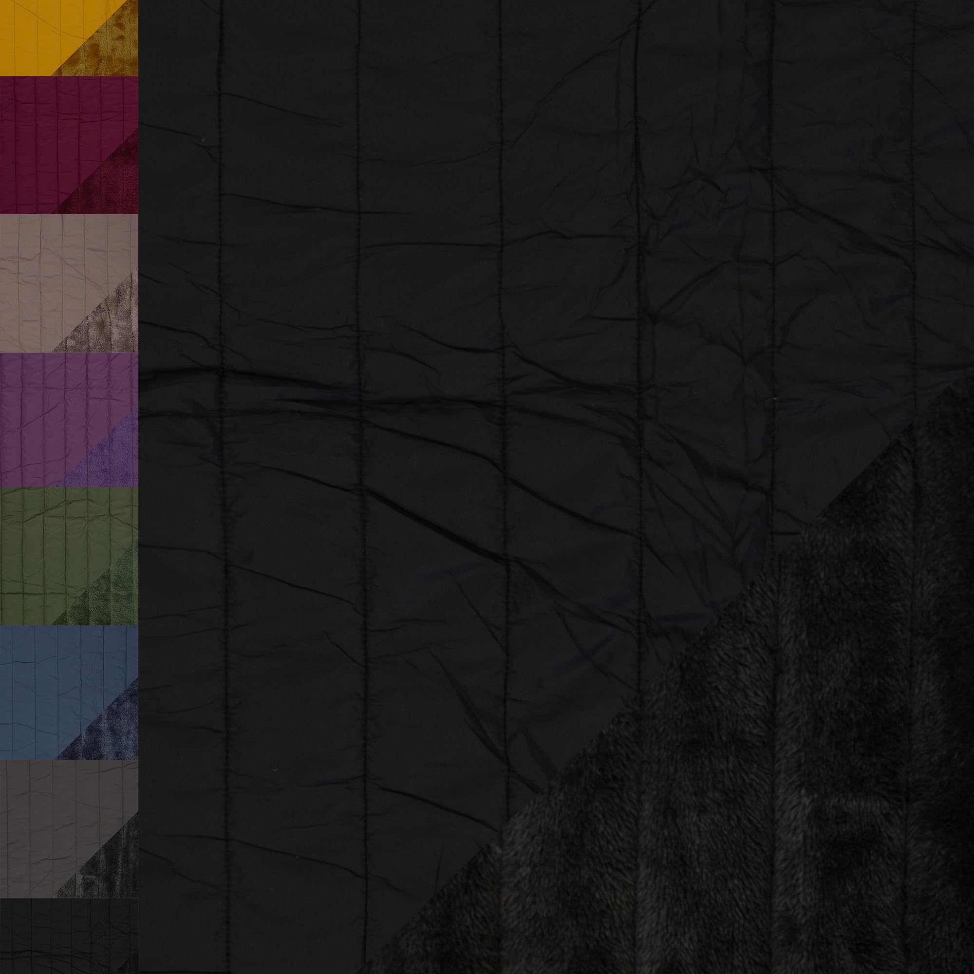 MAGAM-Stoffe Stepper warmer weicher Steppstoff mit Plüsch Meterware ab 50cm (01. Ocker gelb)