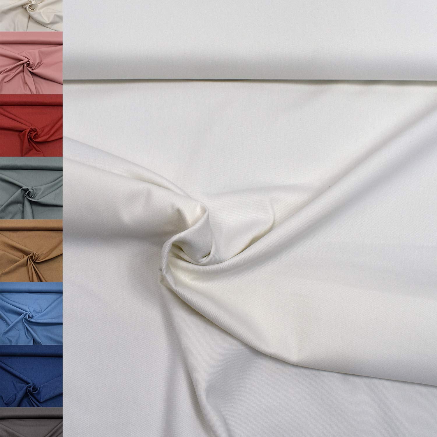 MAGAM-Stoffe Henri fester Jeansstoff uni Denim OEKO-TEX Meterware 50cm (13. Grau)