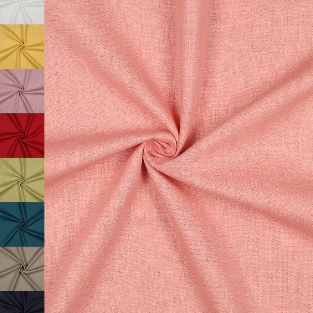 MAGAM-Stoffe Julia 100% Leinen Stoff uni Oeko-Tex Meterware 50cm (14. Helles beige)