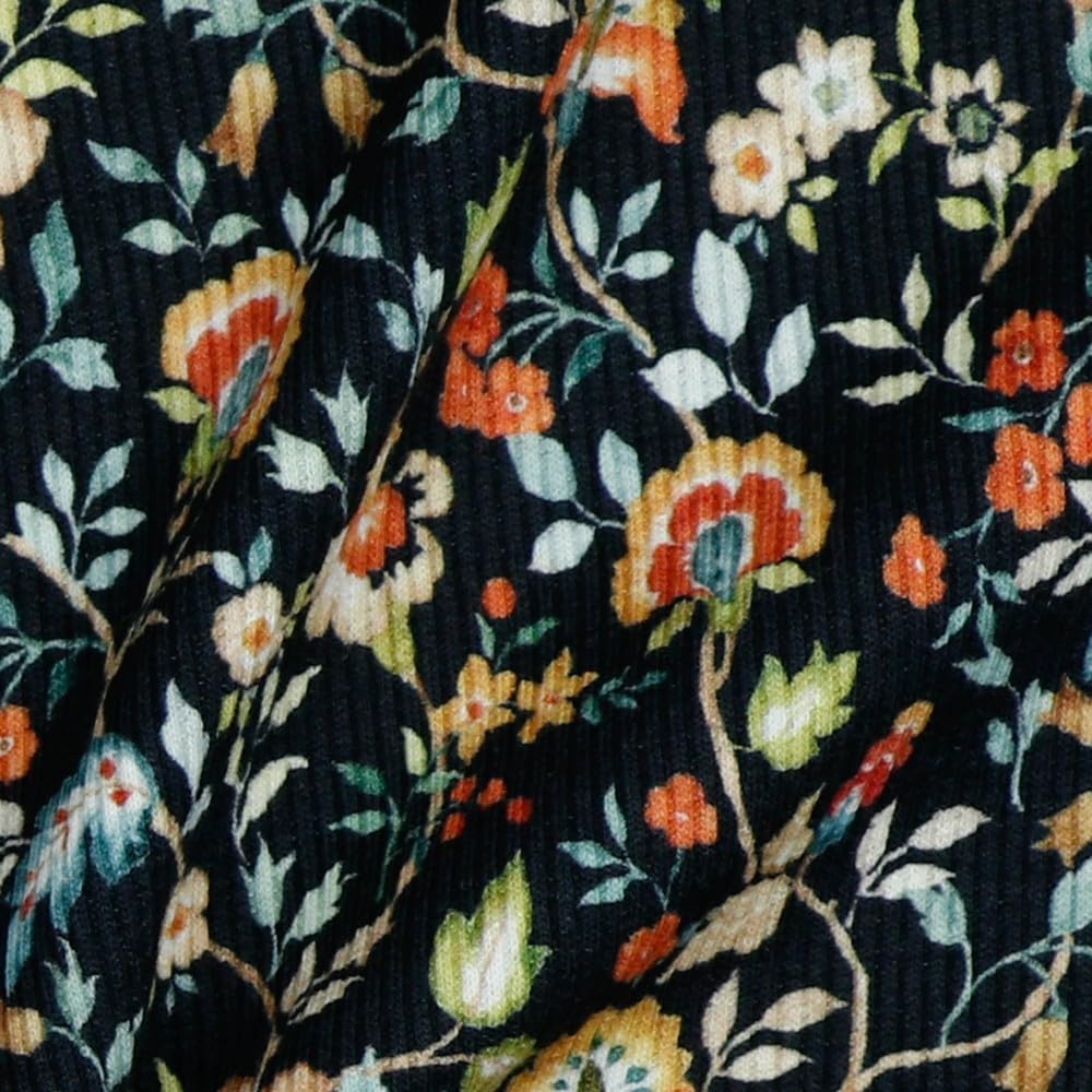 MAGAM-Stoffe Leni Rippen Jersey Mode Stoff Meterware 50cm (Weiß)