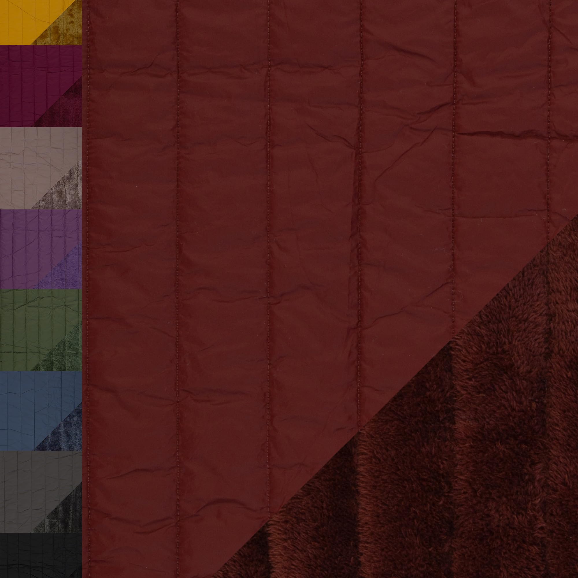 MAGAM-Stoffe Stepper warmer weicher Steppstoff mit Plüsch Meterware ab 50cm (01. Ocker gelb)