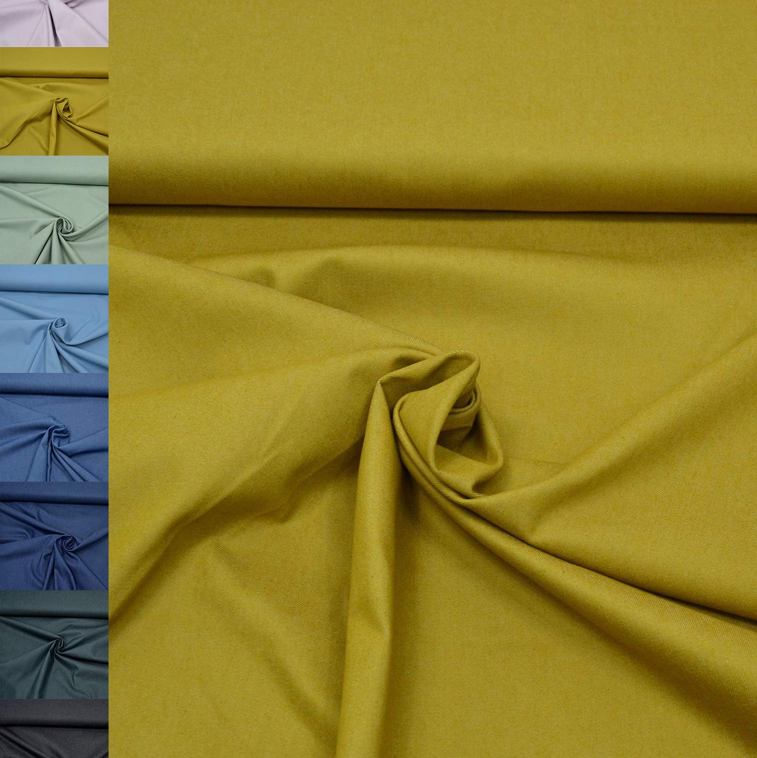 MAGAM-Stoffe Henri fester Jeansstoff uni Denim OEKO-TEX Meterware 50cm (13. Grau)