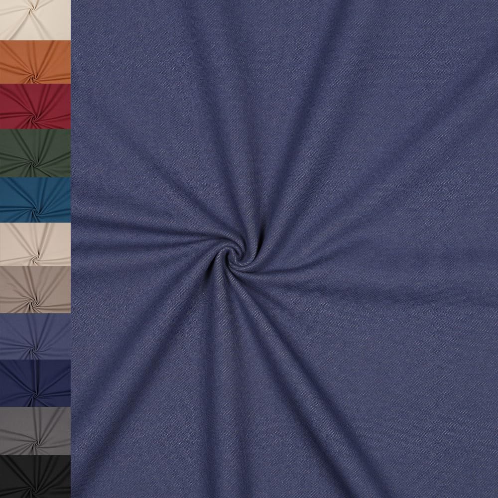 MAGAM-Stoffe Jonas Stretchjeans uni Denim Jeansstoff OEKO-TEX Meterware 50cm (01. Natur weiß)