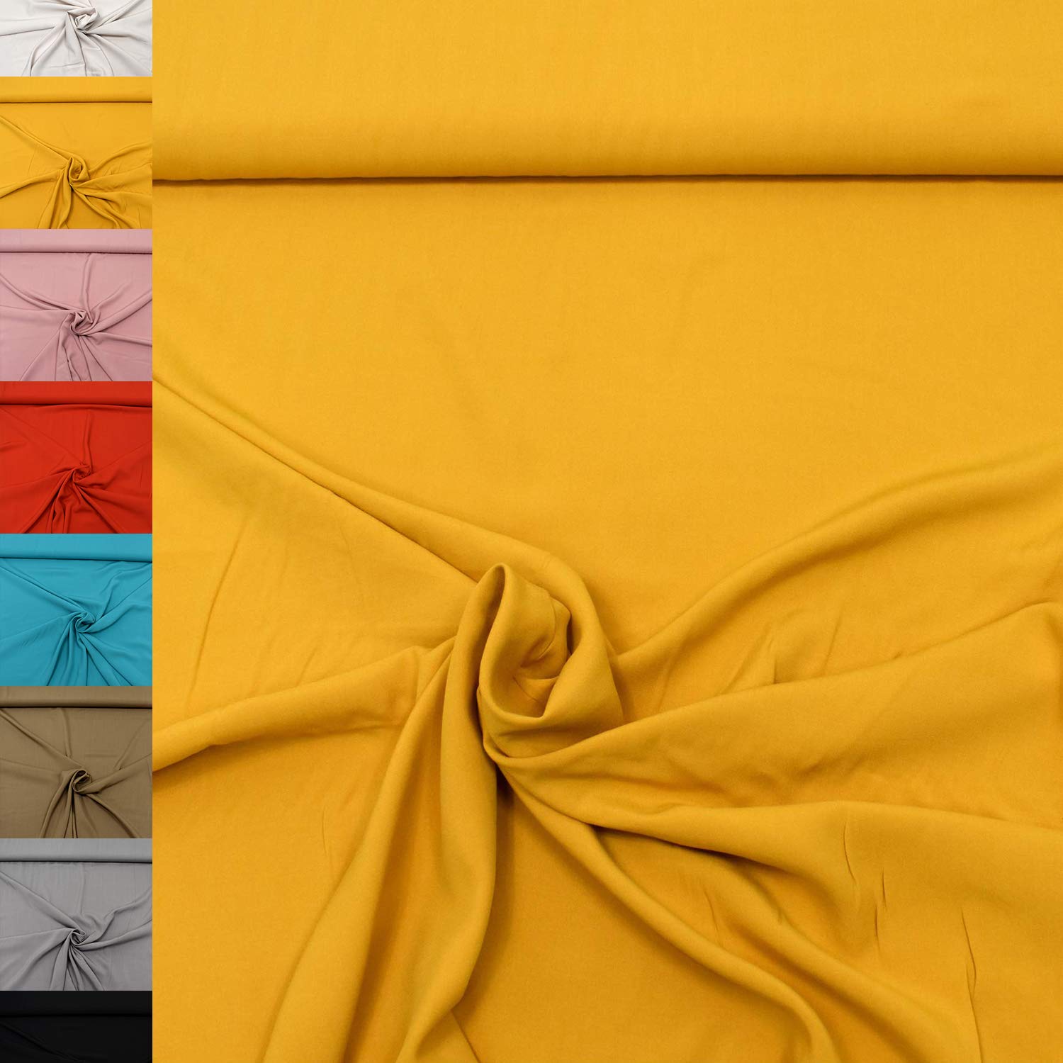 MAGAM-Stoffe Andrea Viskosestoff 100% Viskose uni Oeko-Tex Meterware 50cm (18. Lachs)