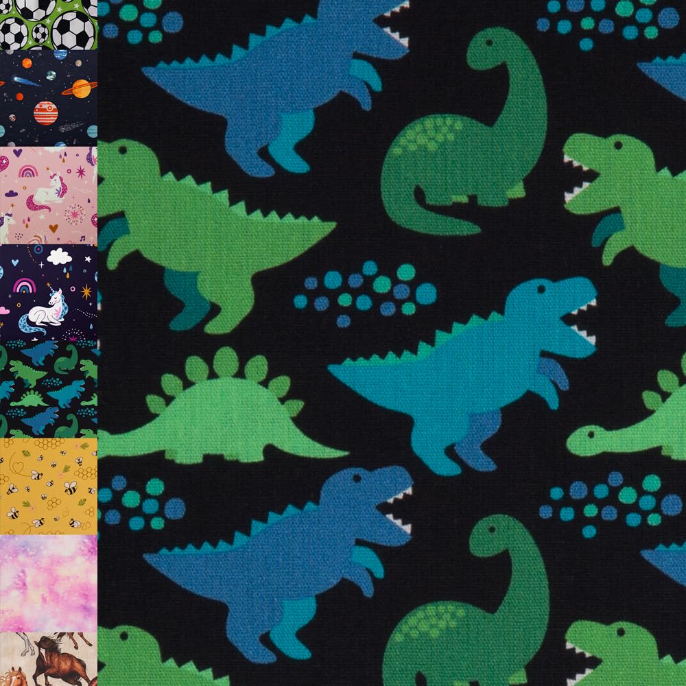 MAGAM-Stoffe Niklas Kinder Baumwollstoff ÖKO-TEX Meterware ab 50cm (Bienen gelb)