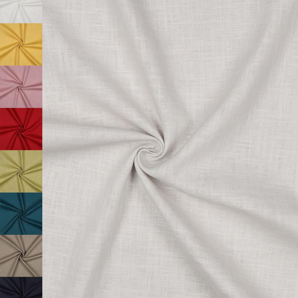 MAGAM-Stoffe Julia 100% Leinen Stoff uni Oeko-Tex Meterware 50cm (14. Helles beige)