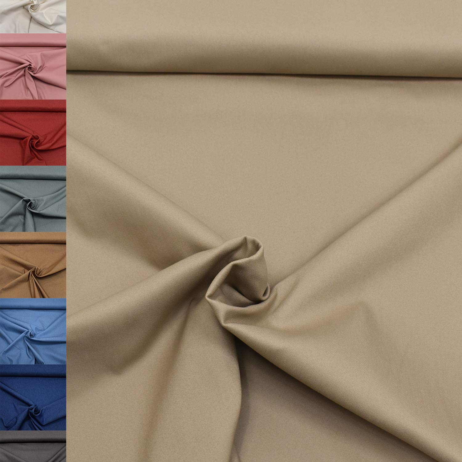 MAGAM-Stoffe Henri fester Jeansstoff uni Denim OEKO-TEX Meterware 50cm (13. Grau)