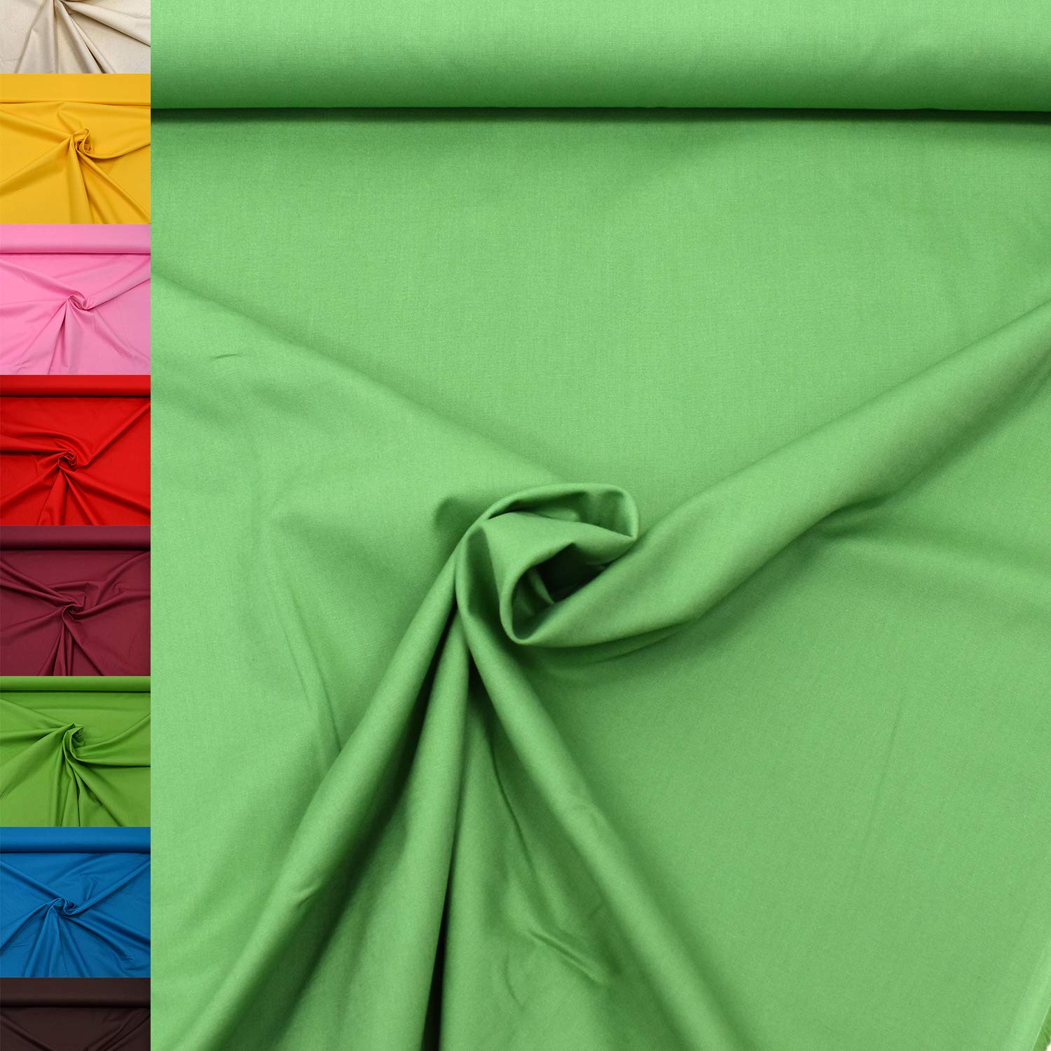 MAGAM-Stoffe Sophie Baumwollstoff Uni 100% Baumwolle Oeko-Tex Meterware 50cm (11. Rosenholz)