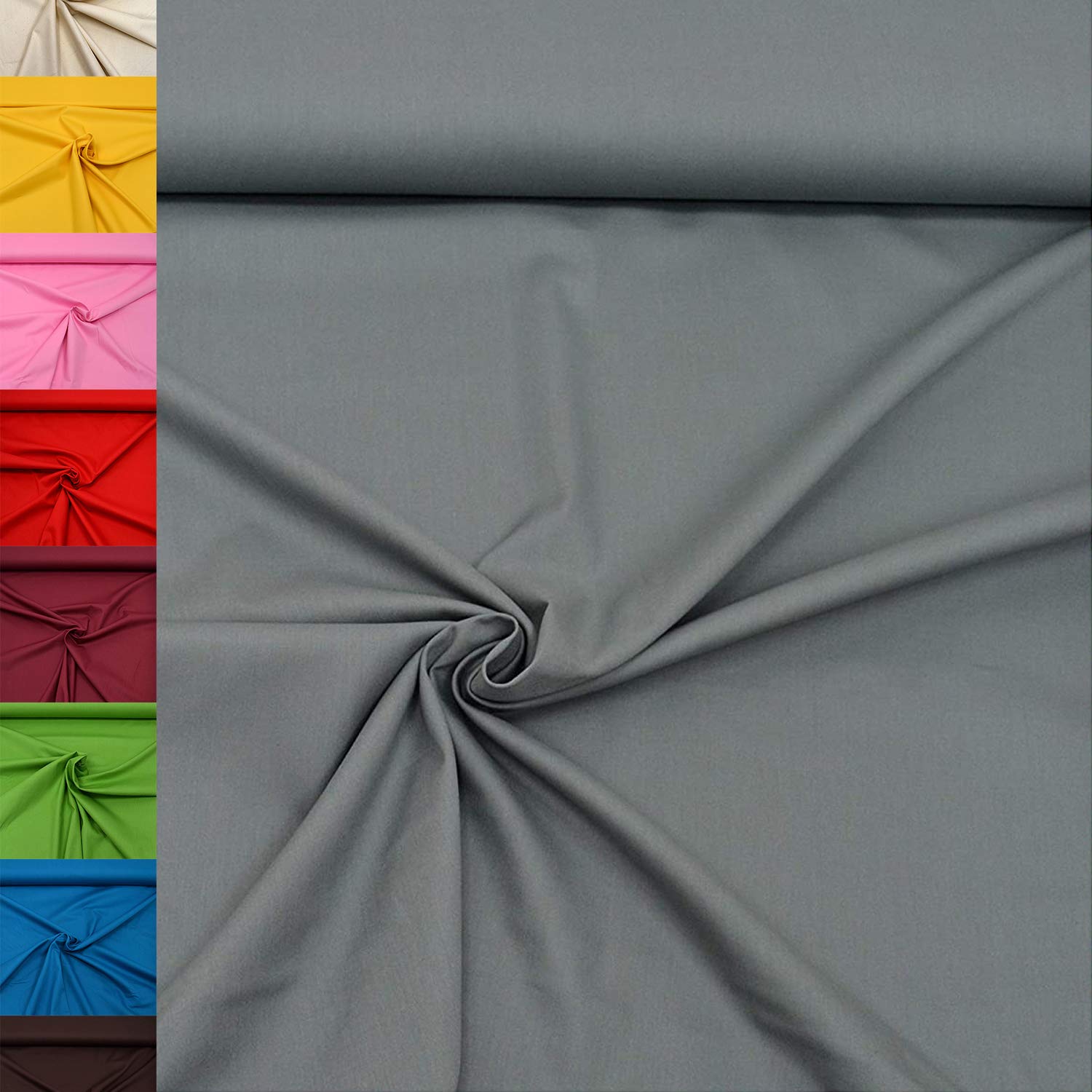 MAGAM-Stoffe Sophie Baumwollstoff Uni 100% Baumwolle Oeko-Tex Meterware 50cm (11. Rosenholz)