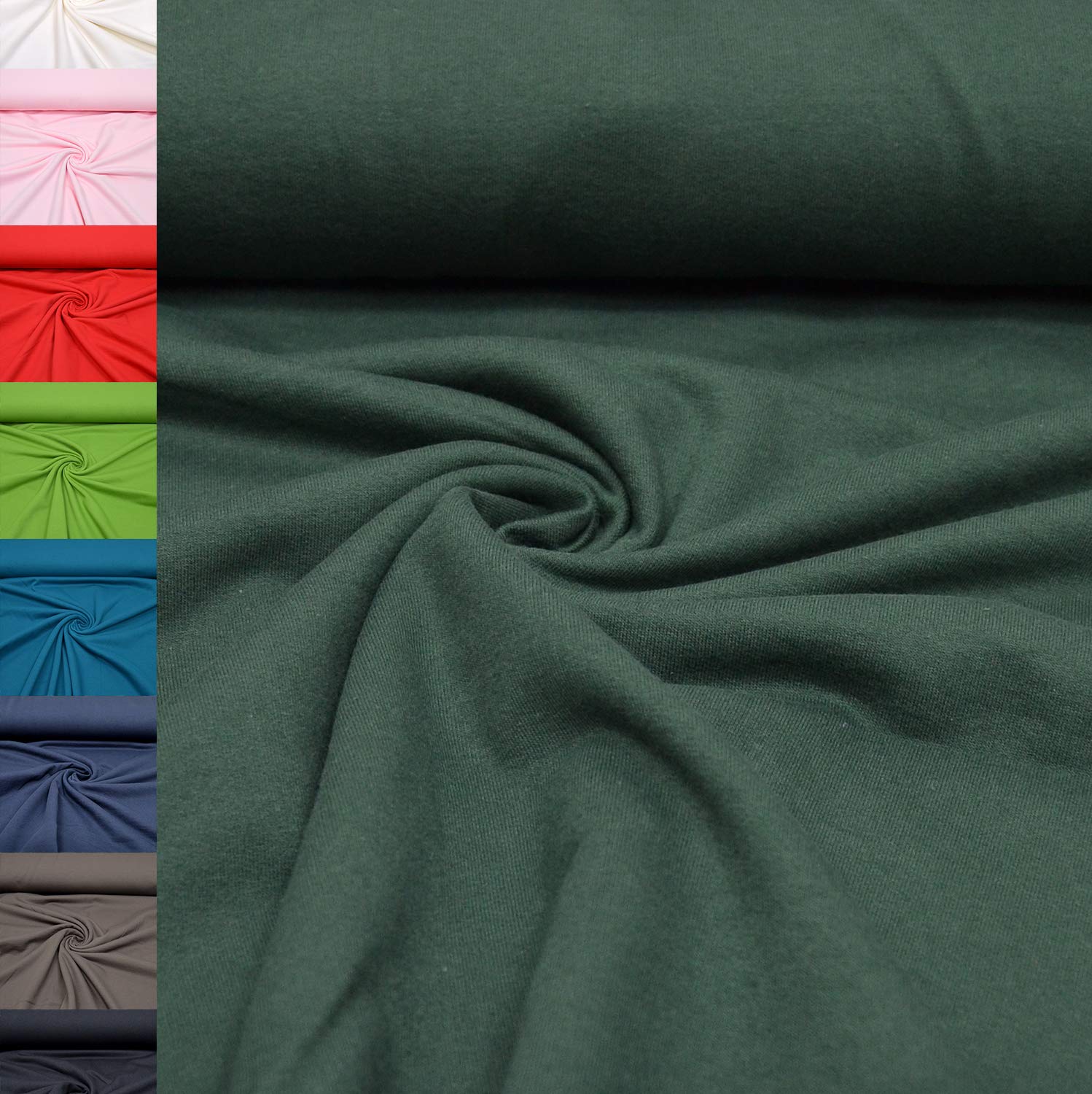 MAGAM-Stoffe Ben Sweatstoff Uni innen Angeraut und weich Meterware ab 50cm (03. Gelb)