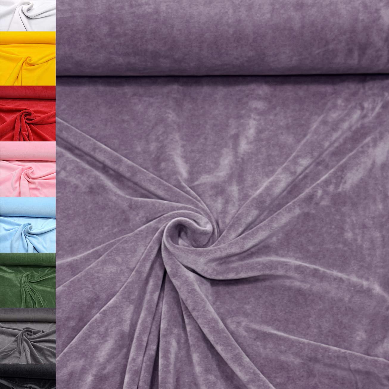 MAGAM-Stoffe Stella Nicki Stoff uni Oeko-Tex Meterware 50cm (32. Schwarz)