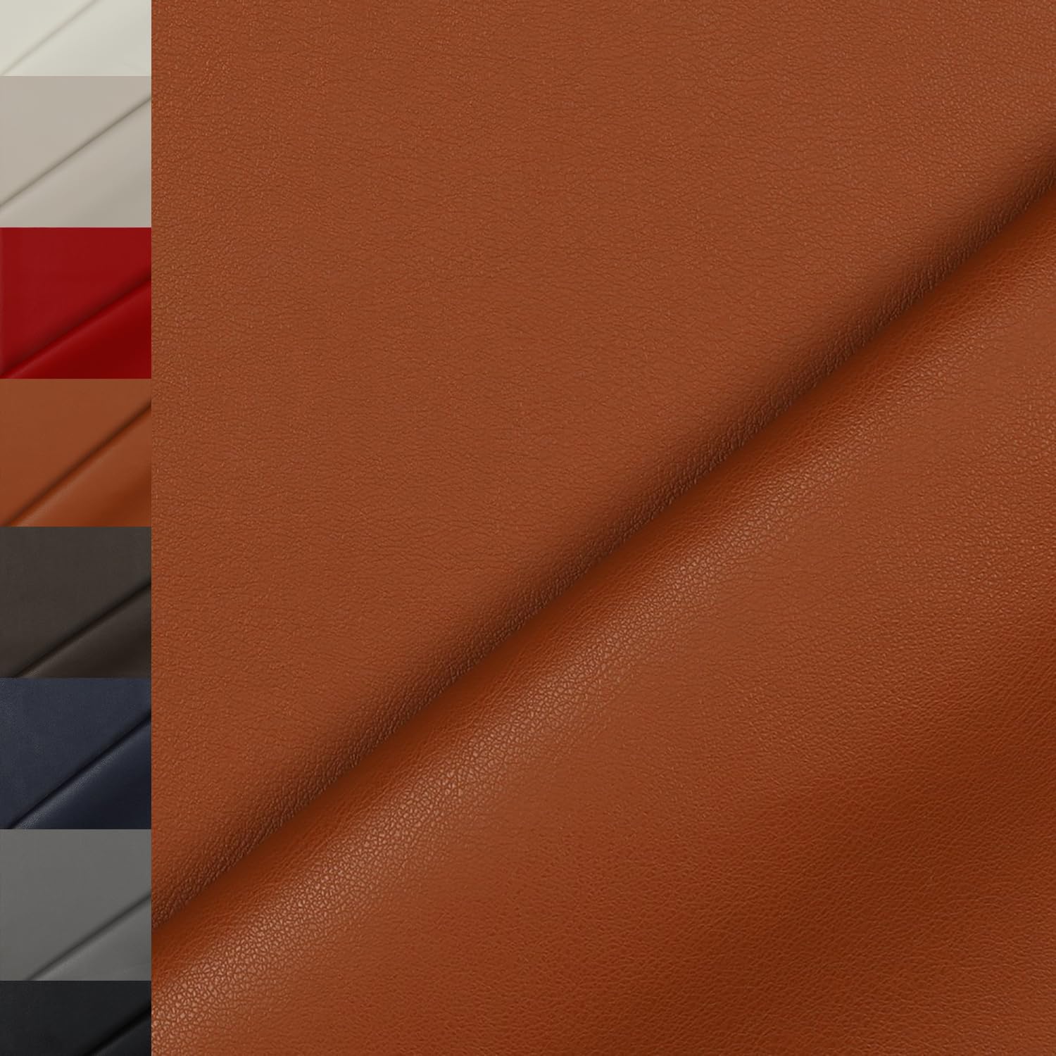 MAGAM-Stoffe Anton Kunstleder Polsterstoff Kleidung Taschen Meterware ab 50cm (Natur)