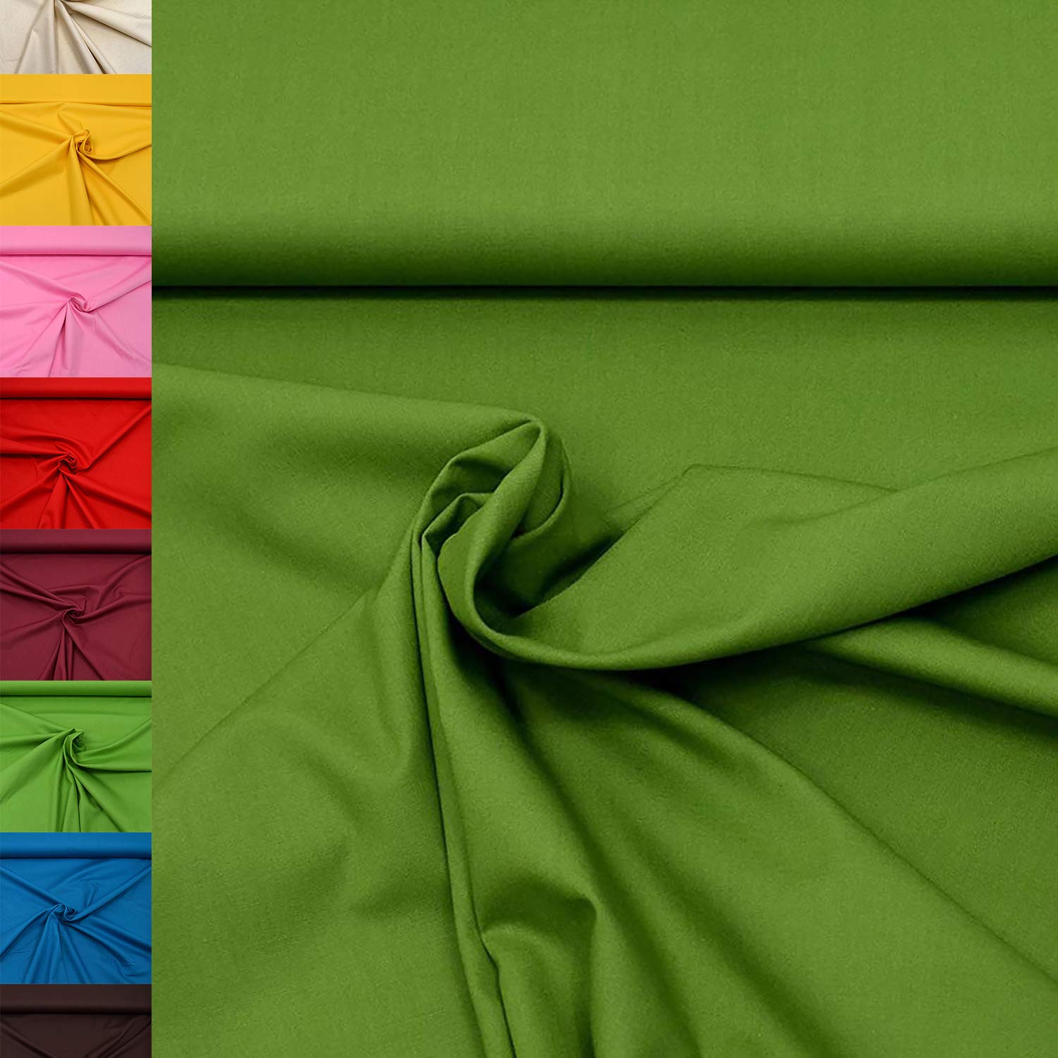 MAGAM-Stoffe Sophie Baumwollstoff Uni 100% Baumwolle Oeko-Tex Meterware 50cm (11. Rosenholz)