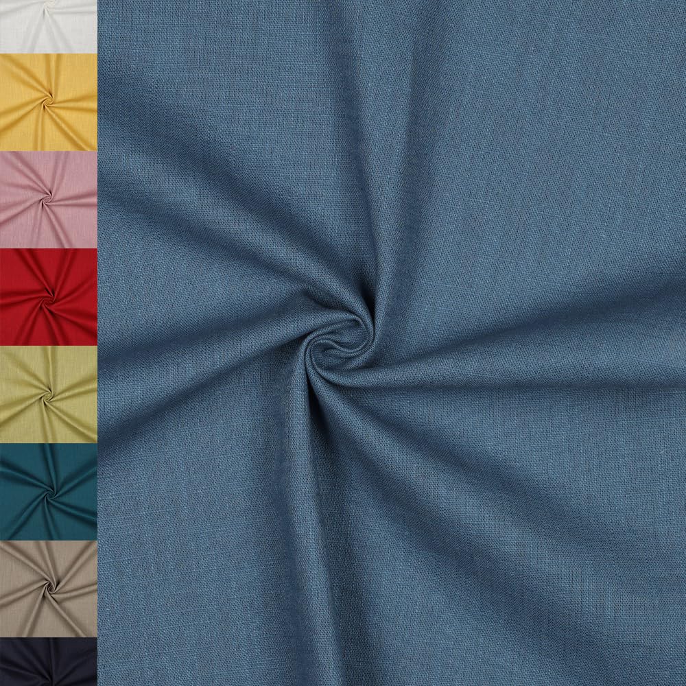 MAGAM-Stoffe Julia 100% Leinen Stoff uni Oeko-Tex Meterware 50cm (14. Helles beige)