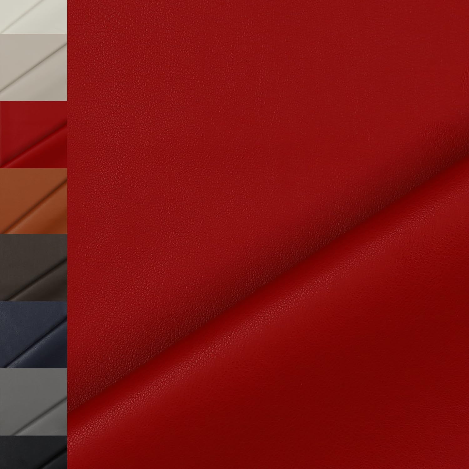 MAGAM-Stoffe Anton Kunstleder Polsterstoff Kleidung Taschen Meterware ab 50cm (Natur)