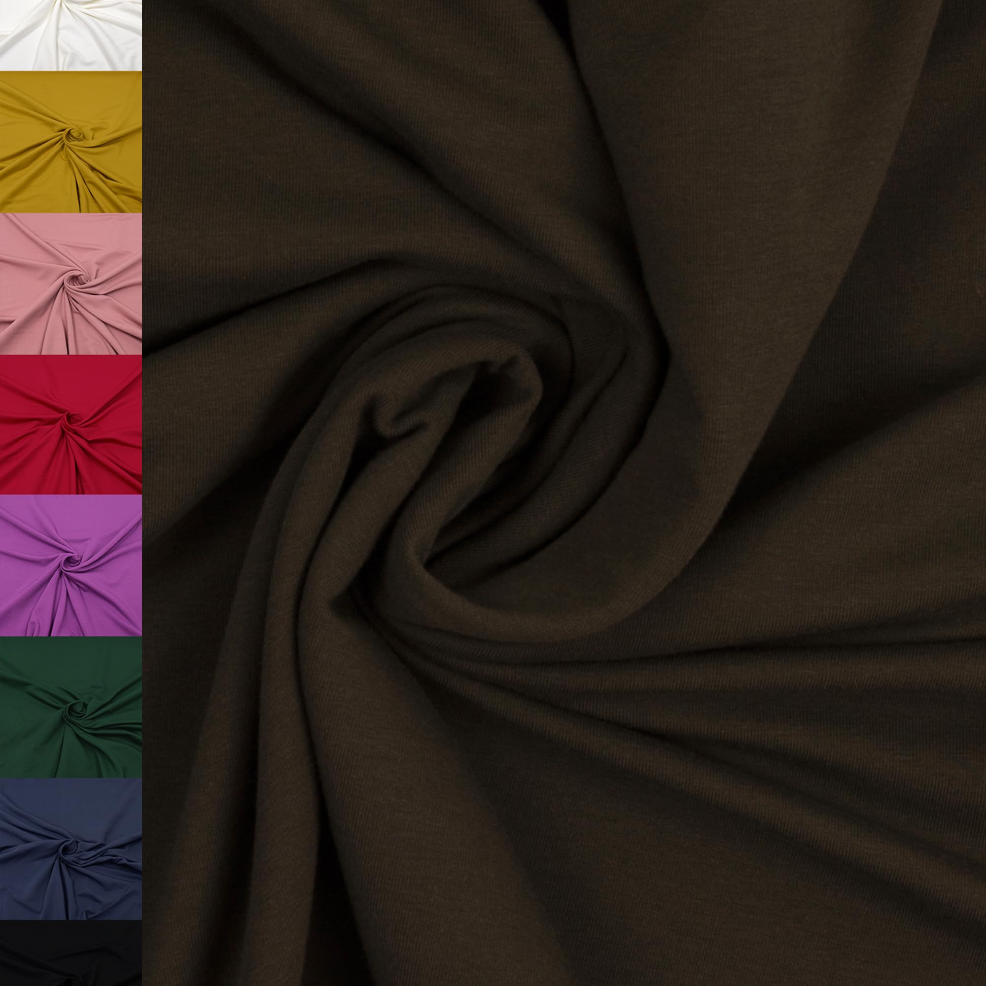 MAGAM-Stoffe Finn Jersey Stoff uni Oeko-Tex Meterware 50cm (29. Dunkelgrau)