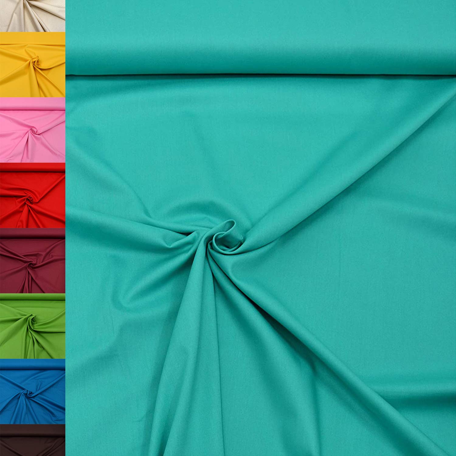 MAGAM-Stoffe Sophie Baumwollstoff Uni 100% Baumwolle Oeko-Tex Meterware 50cm (11. Rosenholz)