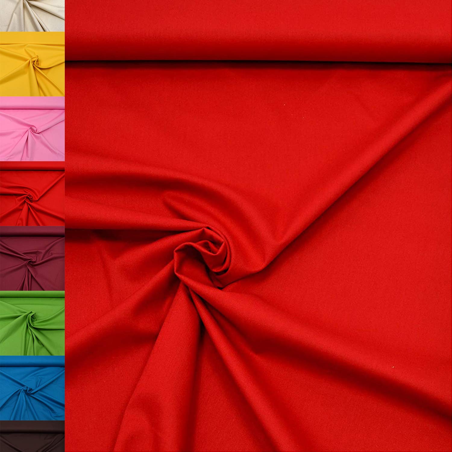 MAGAM-Stoffe Sophie Baumwollstoff Uni 100% Baumwolle Oeko-Tex Meterware 50cm (11. Rosenholz)