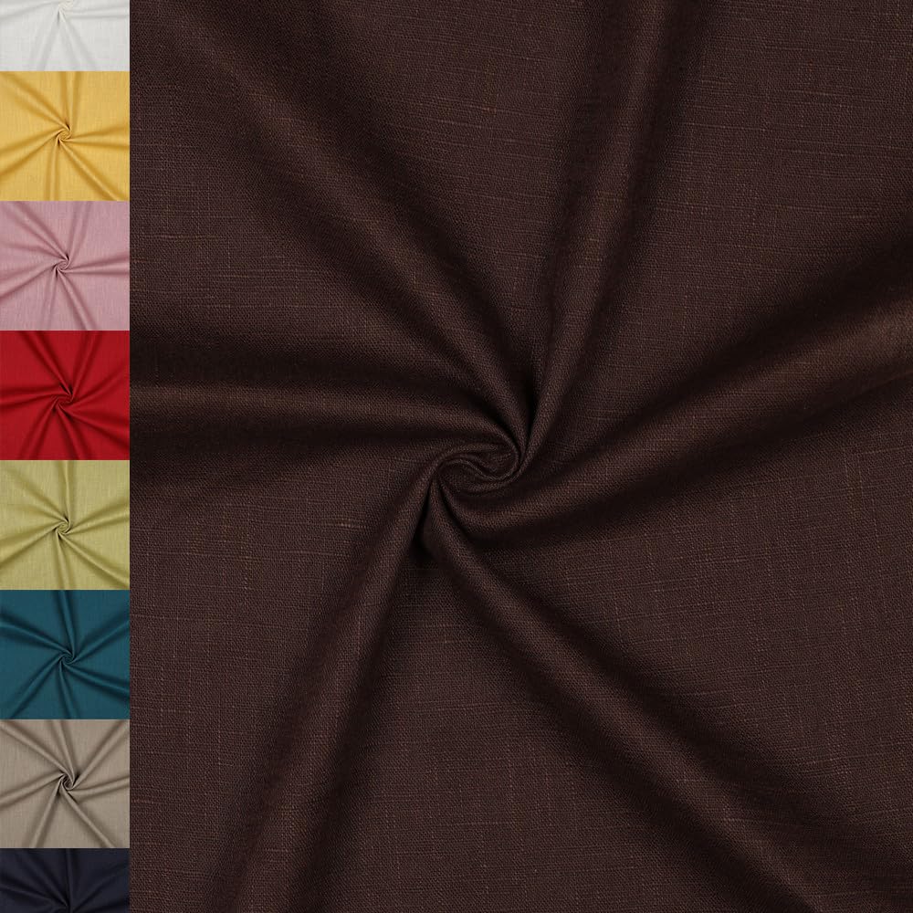 MAGAM-Stoffe Julia 100% Leinen Stoff uni Oeko-Tex Meterware 50cm (14. Helles beige)