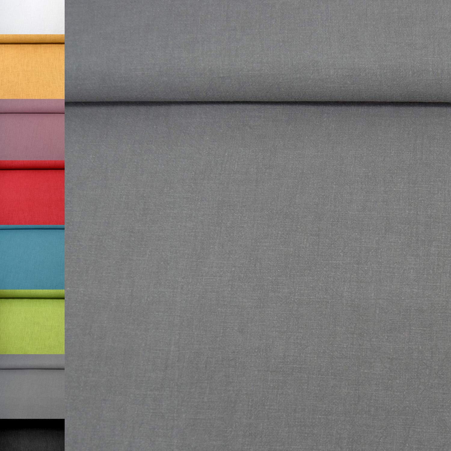 MAGAM-Stoffe Helena Bauernleinen 100% Leinen Stoff Uni Oeko-Tex Meterware 50cm (13. Schwarz)