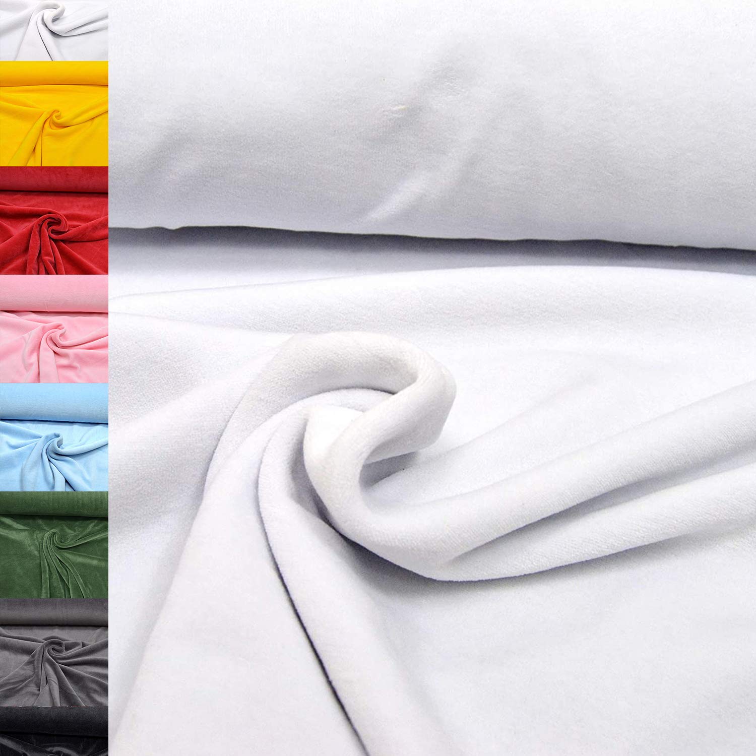 MAGAM-Stoffe Stella Nicki Stoff uni Oeko-Tex Meterware 50cm (32. Schwarz)