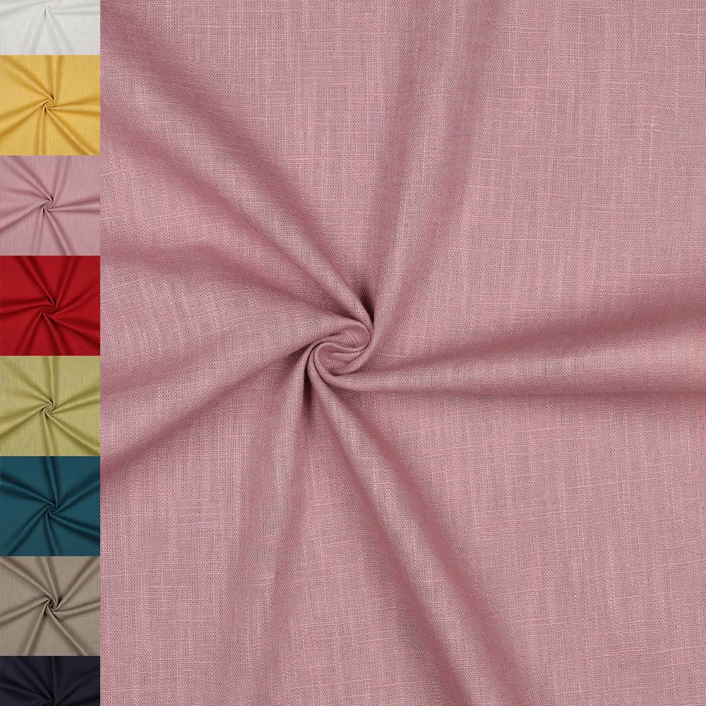 MAGAM-Stoffe Julia 100% Leinen Stoff uni Oeko-Tex Meterware 50cm (14. Helles beige)