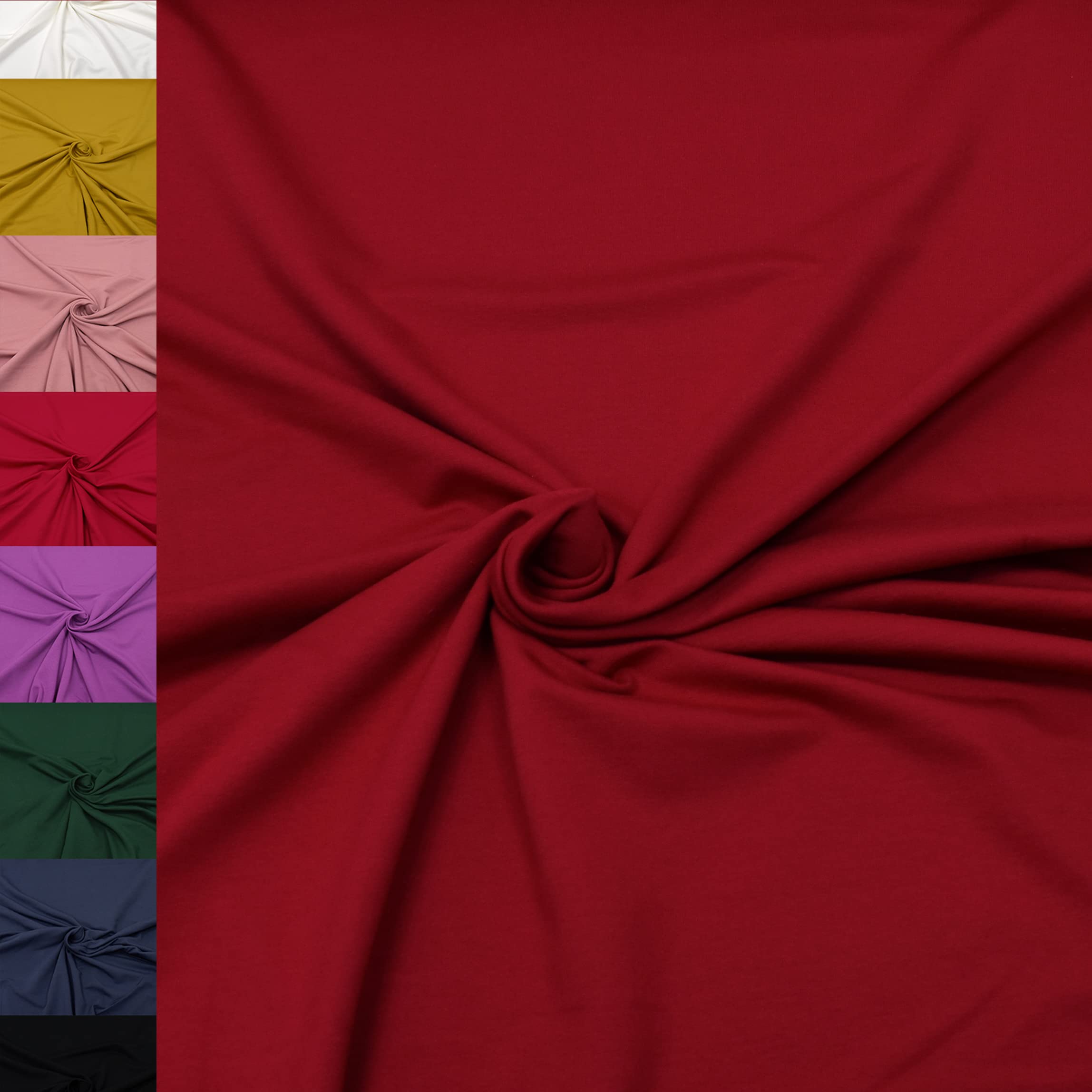 MAGAM-Stoffe Finn Jersey Stoff uni Oeko-Tex Meterware 50cm (29. Dunkelgrau)