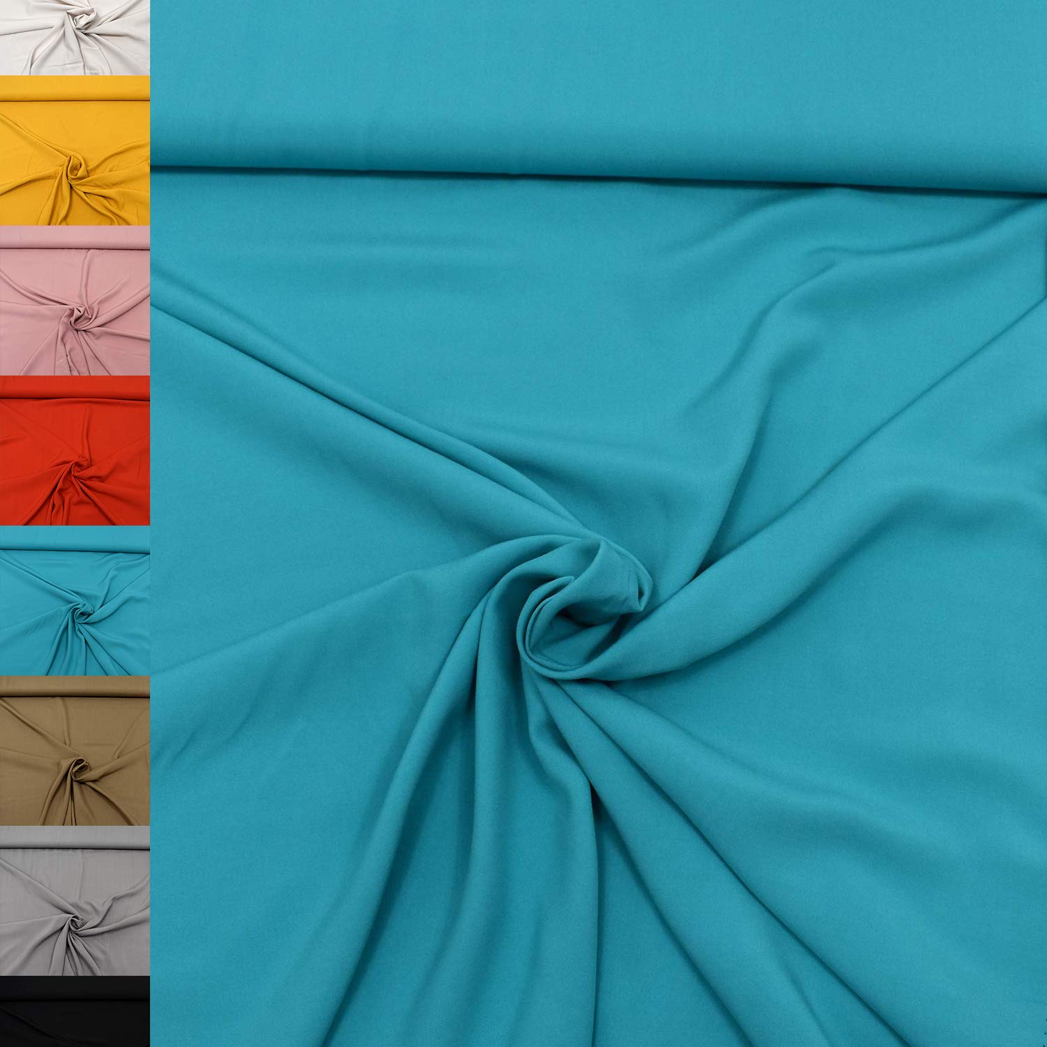 MAGAM-Stoffe Andrea Viskosestoff 100% Viskose uni Oeko-Tex Meterware 50cm (18. Lachs)