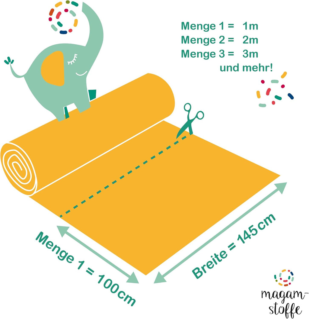 MAGAM-Stoffe 1m Estelle Satin Stoff uni ideal für Kleidung und Deko Meterware (22. Silber)