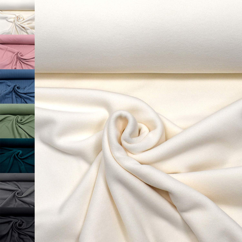 MAGAM-Stoffe Antonia Bio Fleece Stoff 100% Baumwolle Meterware 50cm (5. Petrol)