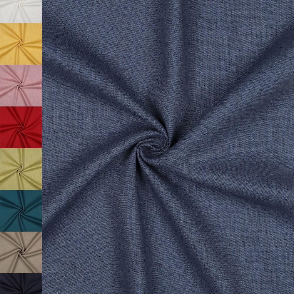 MAGAM-Stoffe Julia 100% Leinen Stoff uni Oeko-Tex Meterware 50cm (14. Helles beige)